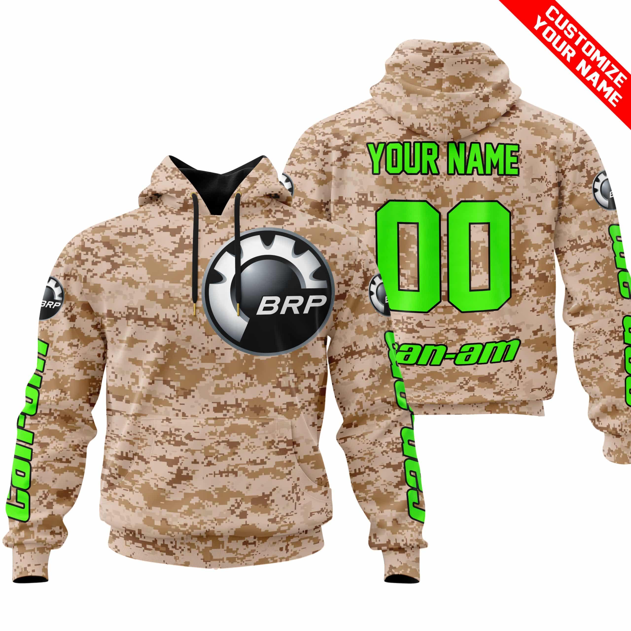 LIMITED EDITION PRODUCTS - US MARINE - CAN AM RACING - CUSTOM NAME - GREEN