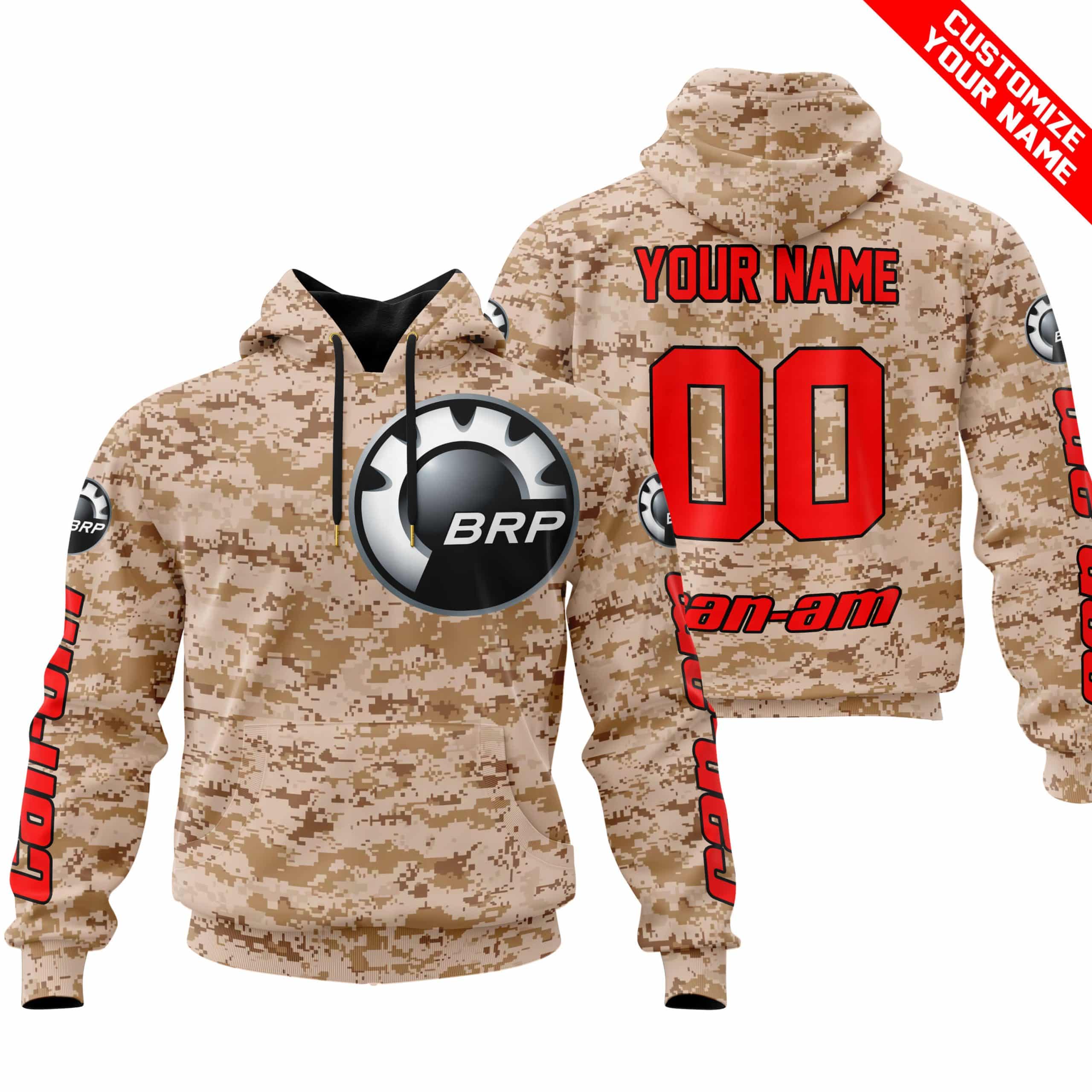 LIMITED EDITION PRODUCTS - US MARINE - CAN AM RACING - CUSTOM NAME - RED