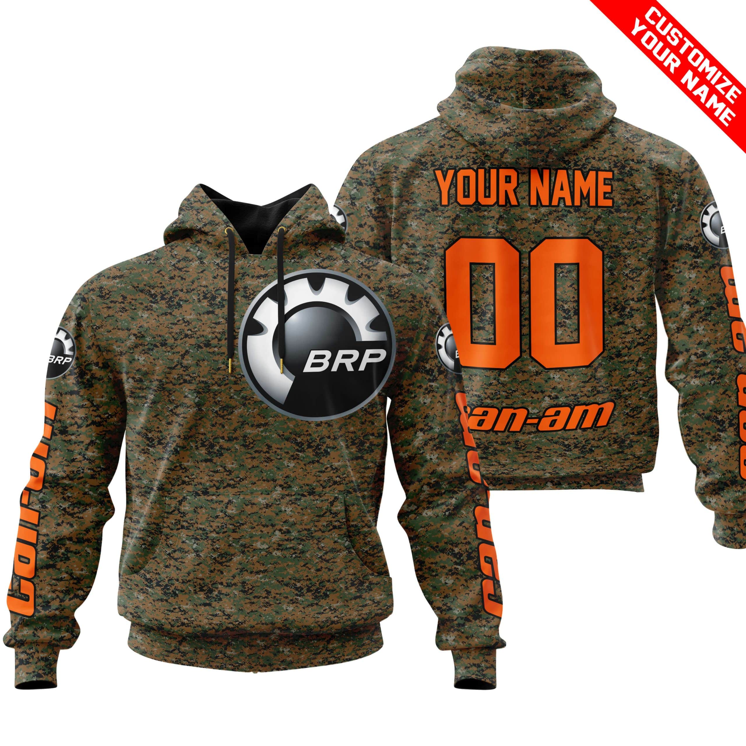 LIMITED EDITION PRODUCTS - US MARINE V1 - CAN AM RACING - CUSTOM NAME - ORANGE