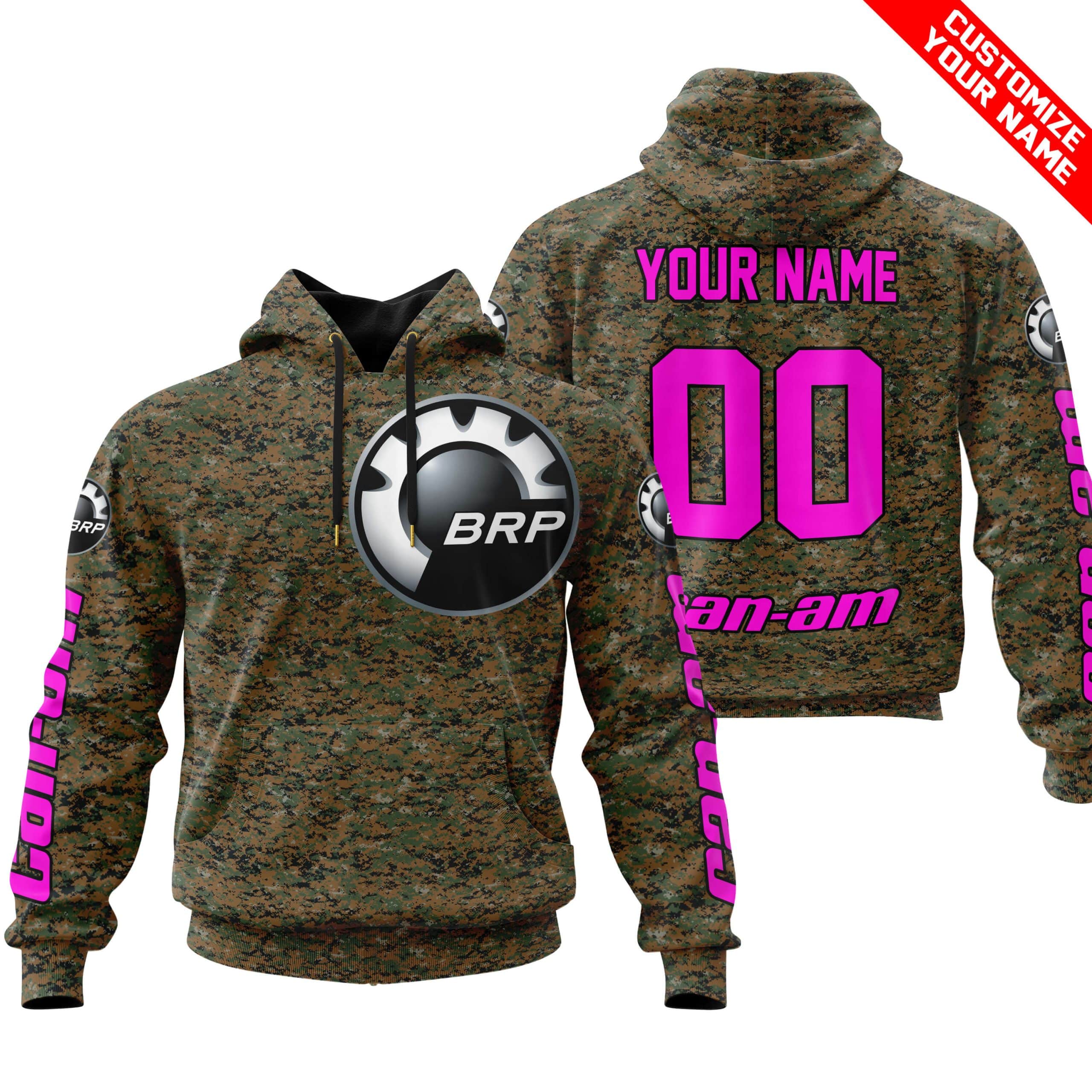 LIMITED EDITION PRODUCTS - US MARINE V1 - CAN AM RACING - CUSTOM NAME - PINK