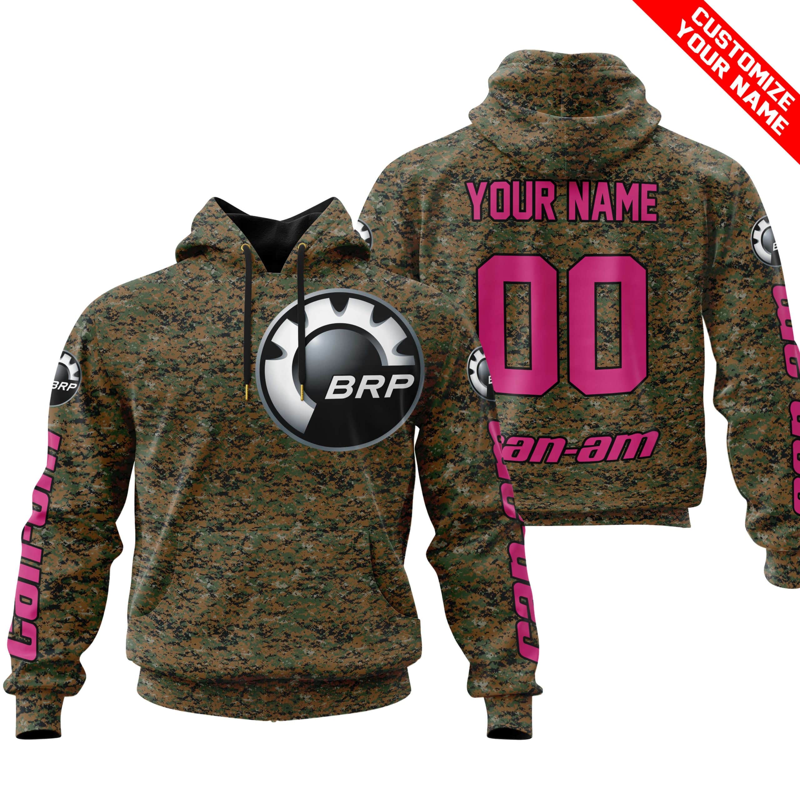 LIMITED EDITION PRODUCTS - US MARINE V1 - CAN AM RACING - CUSTOM NAME - PINK 1