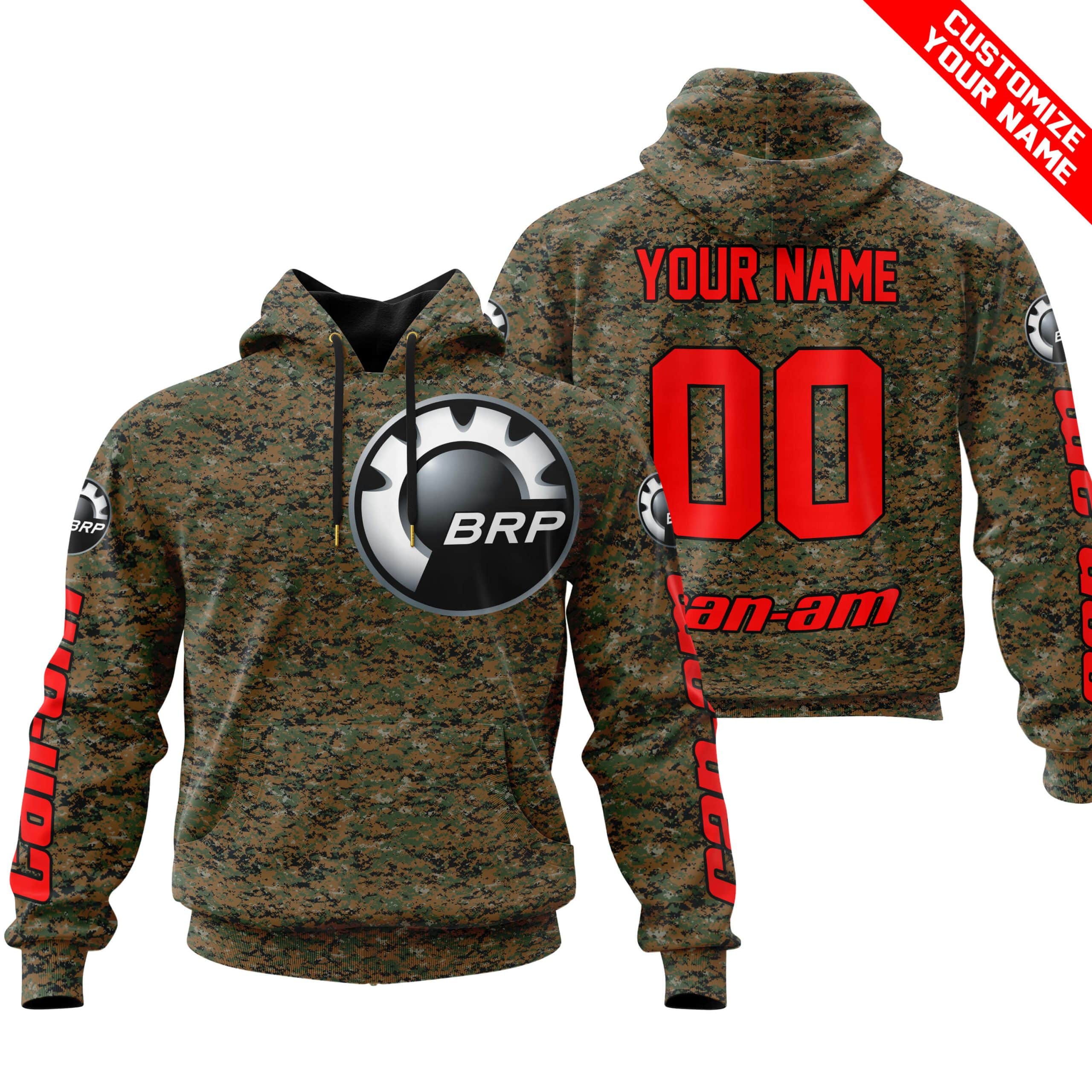 LIMITED EDITION PRODUCTS - US MARINE V1 - CAN AM RACING - CUSTOM NAME - RED