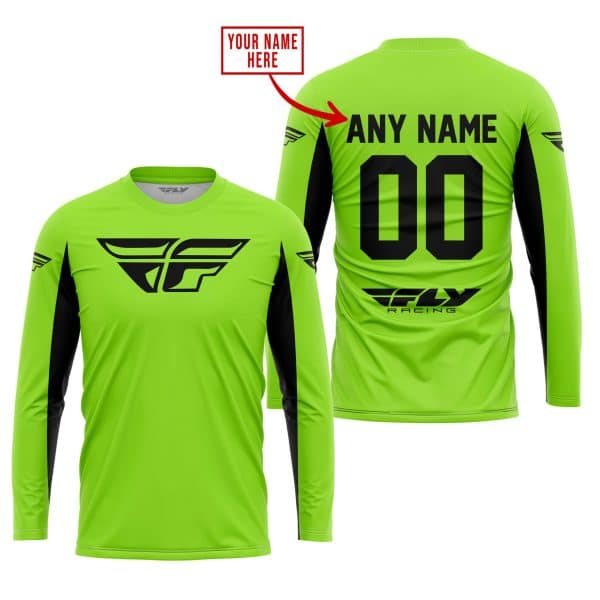 CUSTOM NAME RACING - LIMITED EDITION - FLY RACING- GREEN 1 V2 - Image 2