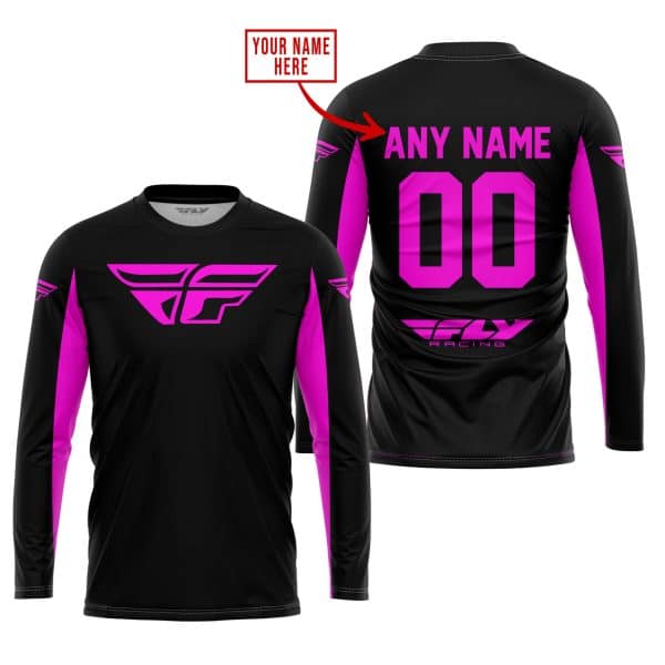 CUSTOM NAME RACING - LIMITED EDITION - FLY RACING- PINK - Image 2