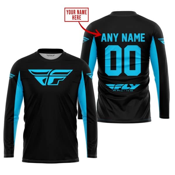 CUSTOM NAME RACING - LIMITED EDITION - FLY RACING- SKY BLUE - Image 2