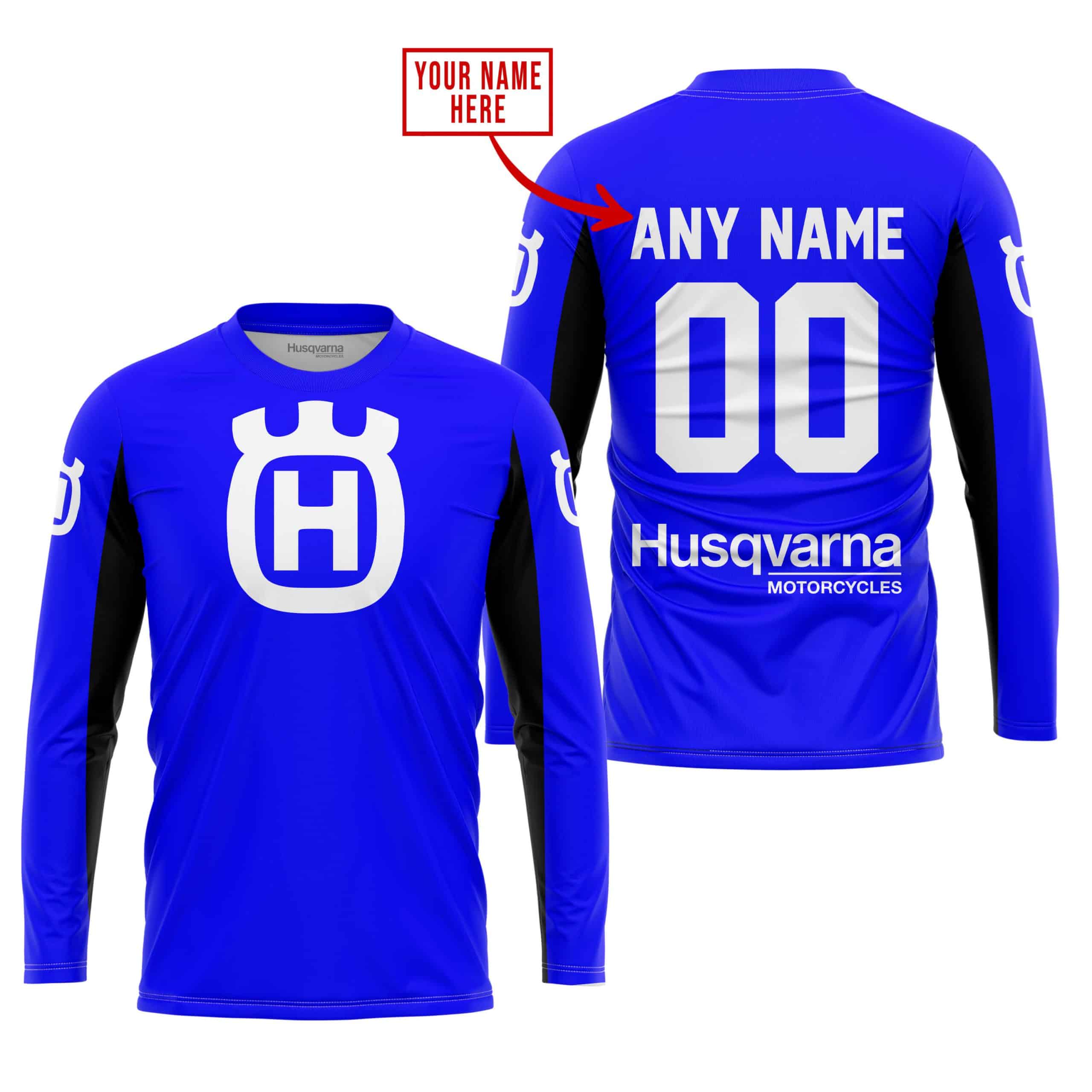CUSTOM NAME RACING - LIMITED EDITION - HUSQVARNA - BLUE V2 - Image 2
