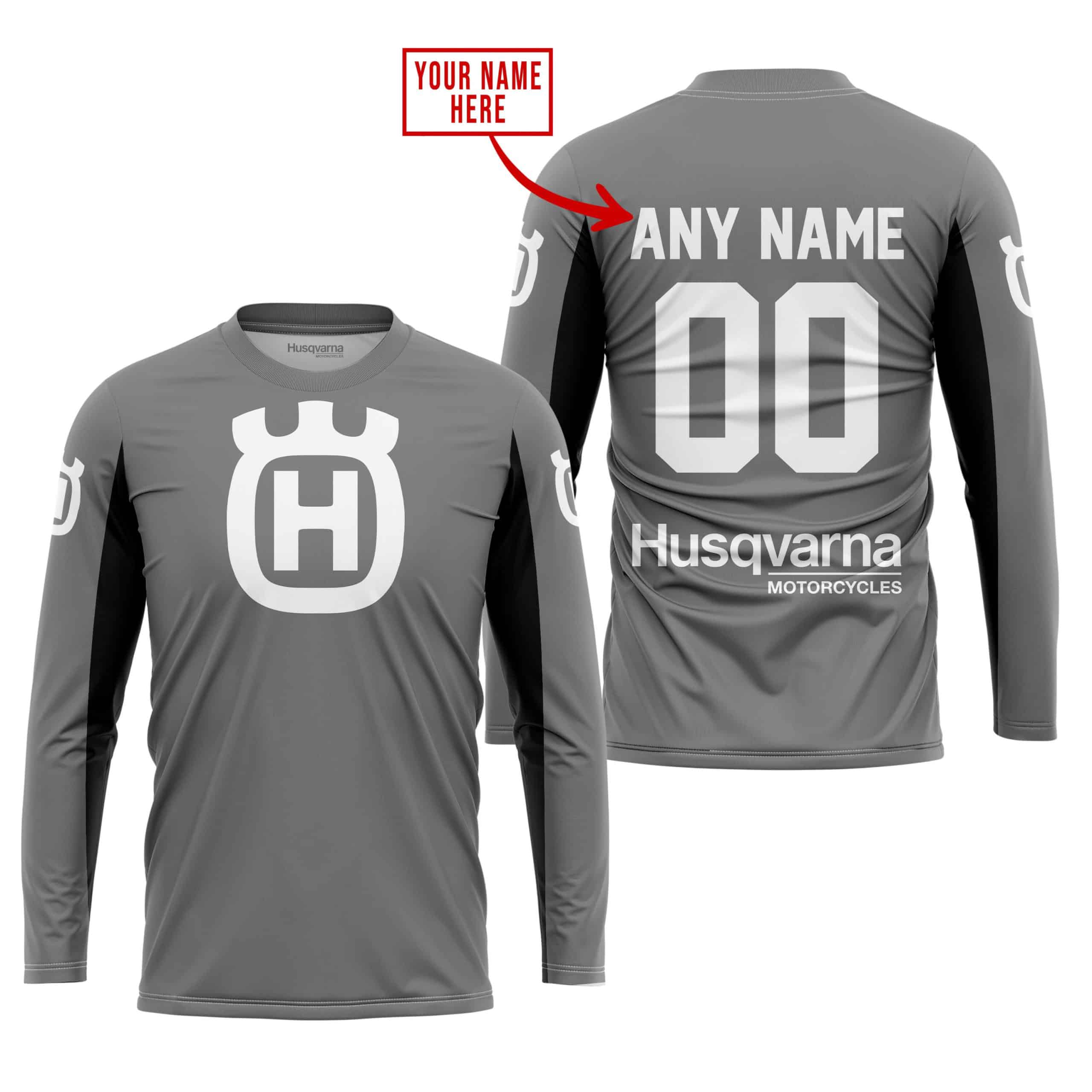 CUSTOM NAME RACING - LIMITED EDITION - HUSQVARNA - GREY V2 - Image 2