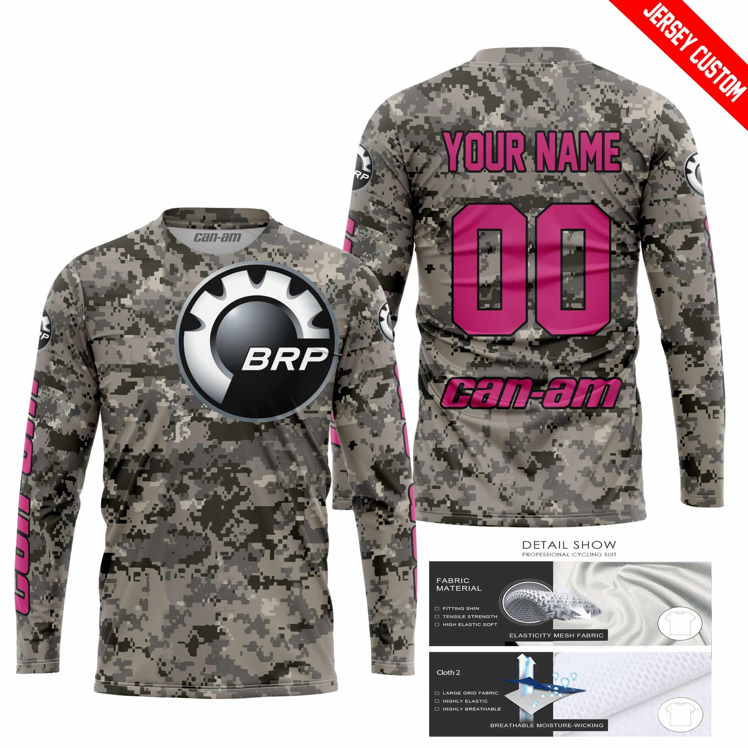 LIMITED EDITION PRODUCTS  - US ARMY - CAN AM RACING - CUSTOM NAME - PINK 1 - Image 3