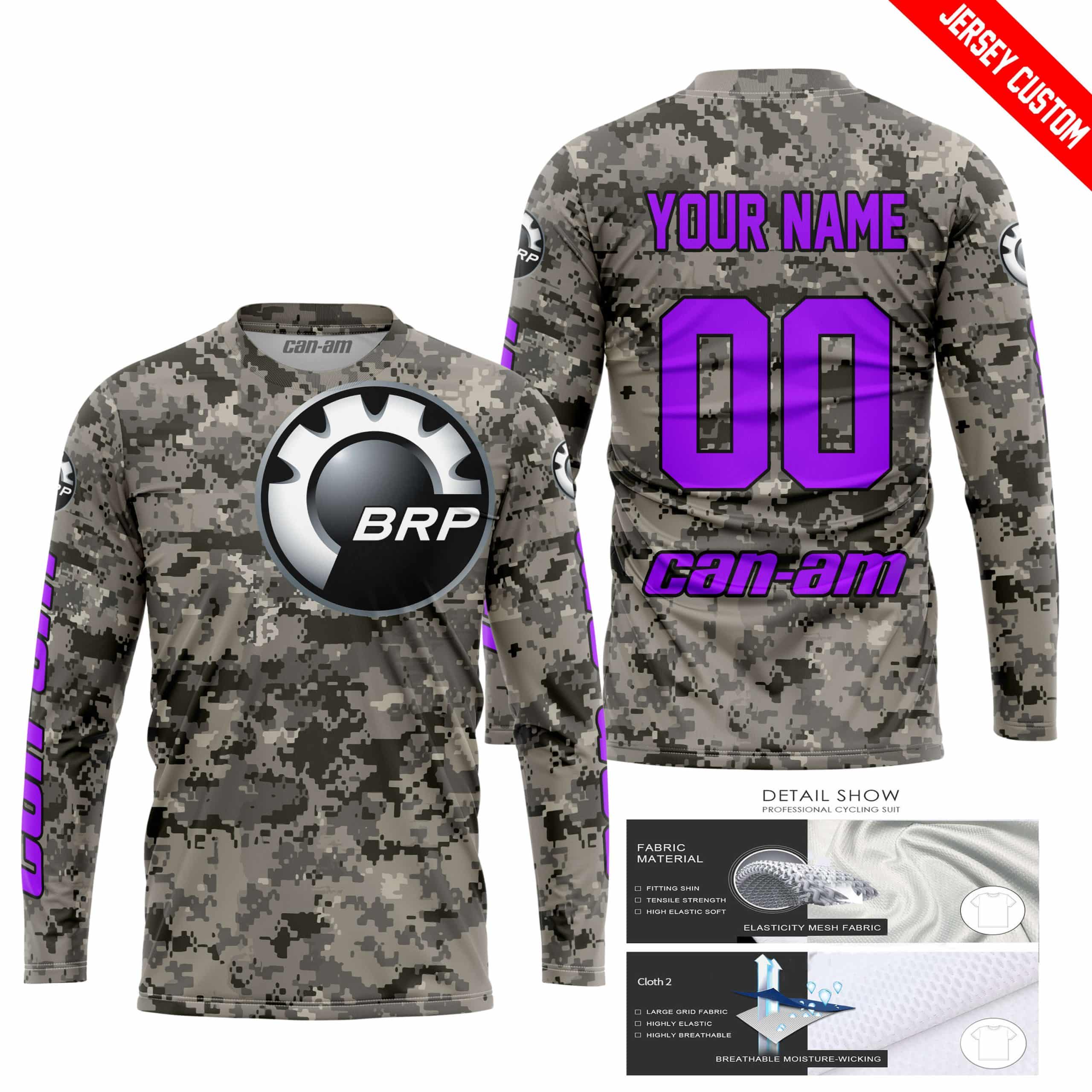LIMITED EDITION PRODUCTS  - US ARMY - CAN AM RACING - CUSTOM NAME - PURPLE - Image 2
