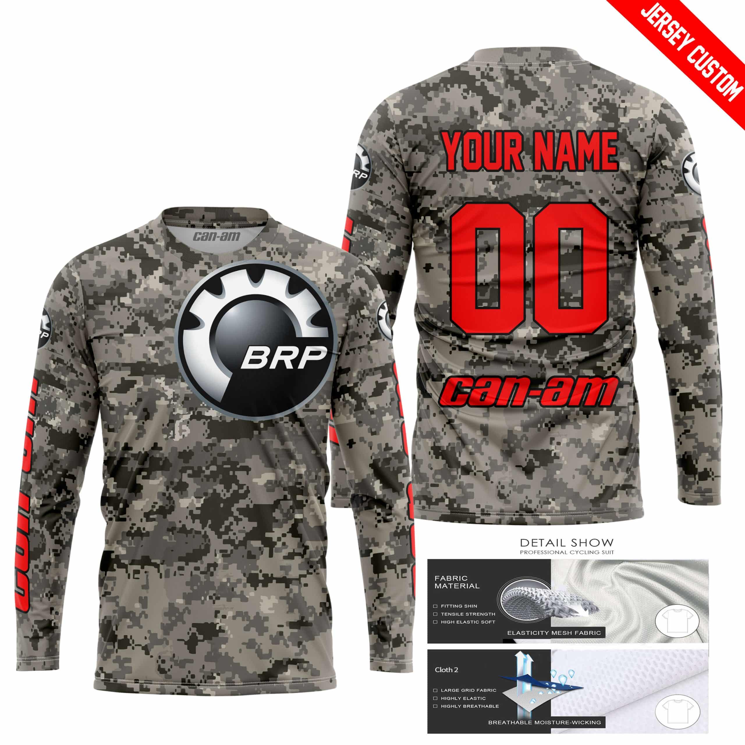 LIMITED EDITION PRODUCTS  - US ARMY - CAN AM RACING - CUSTOM NAME - RED - Image 2
