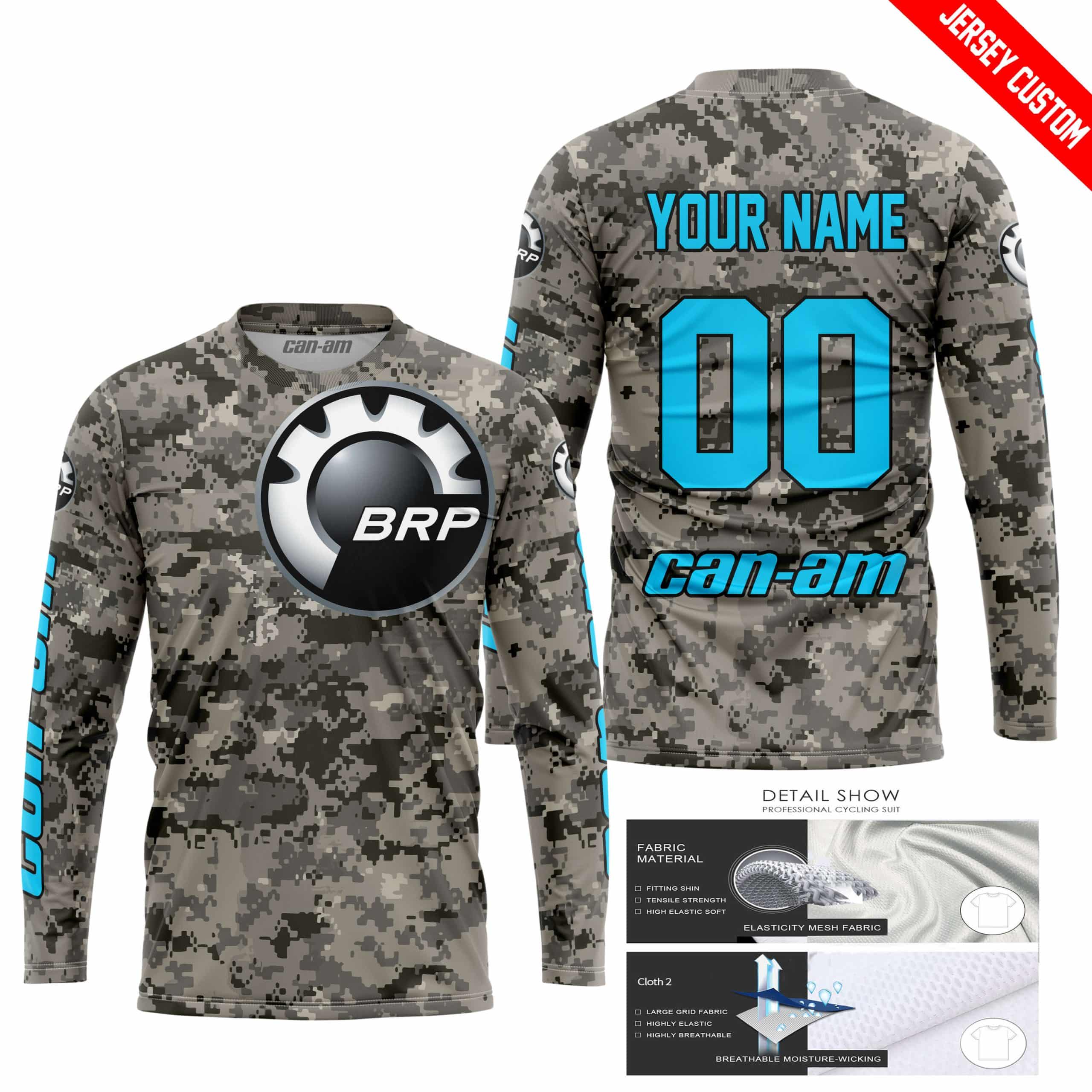 LIMITED EDITION PRODUCTS  - US ARMY - CAN AM RACING - CUSTOM NAME - SKY BLUE - Image 2
