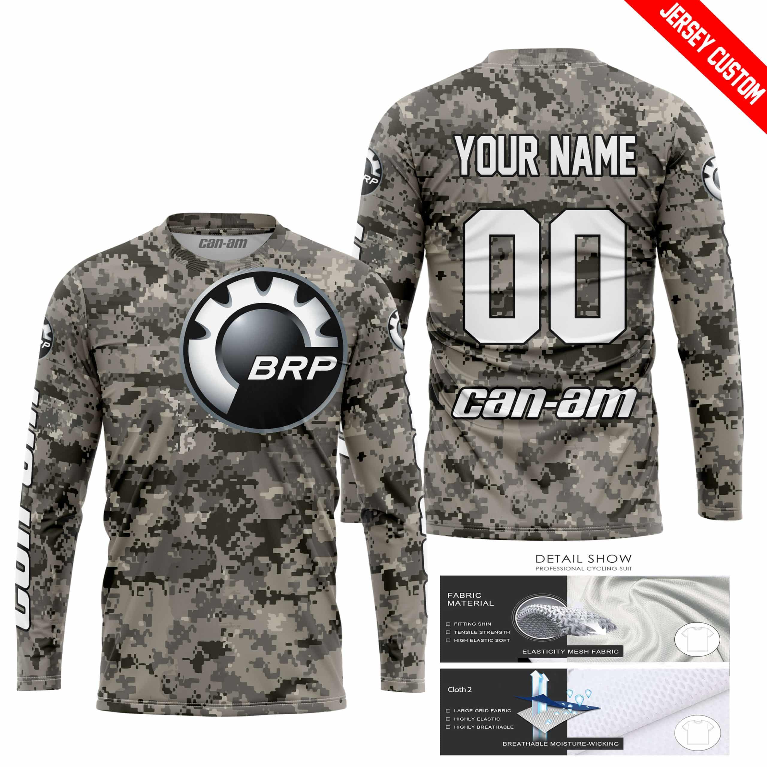 LIMITED EDITION PRODUCTS  - US ARMY - CAN AM RACING - CUSTOM NAME - WHITE - Image 2