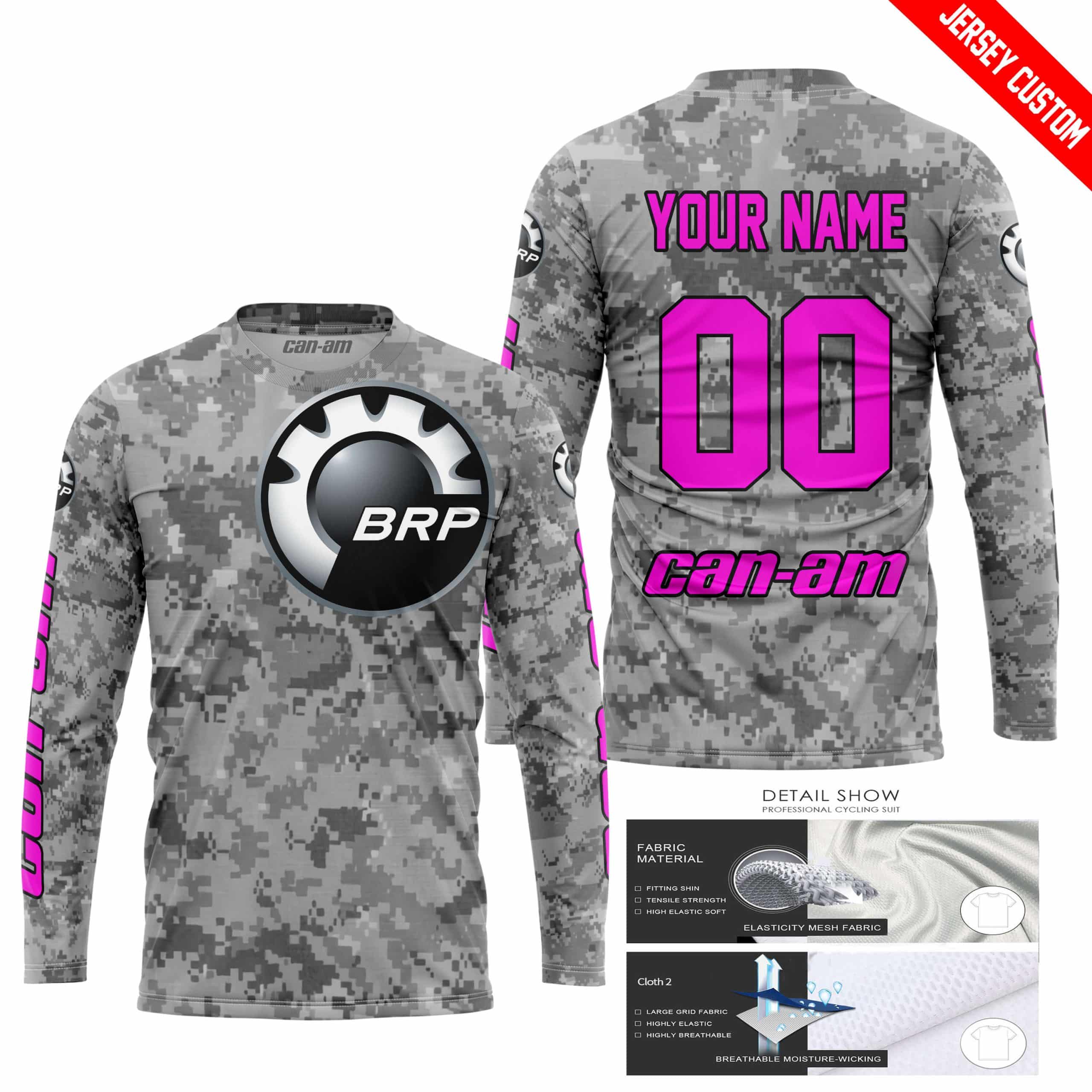LIMITED EDITION PRODUCTS - US ARMY V1 - CAN AM RACING - CUSTOM NAME - PINK - Image 2