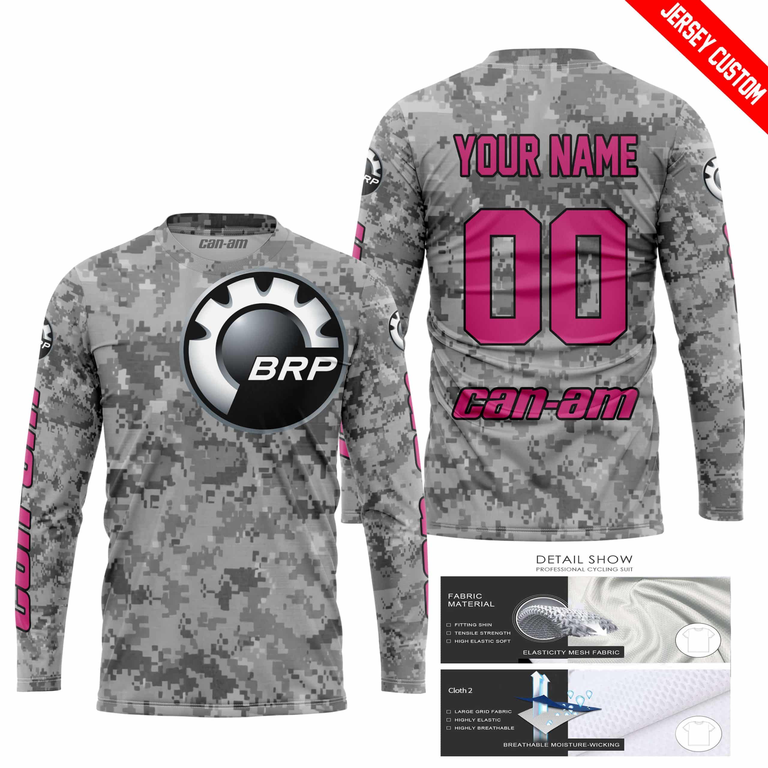LIMITED EDITION PRODUCTS - US ARMY V1 - CAN AM RACING - CUSTOM NAME - PINK 1 - Image 2