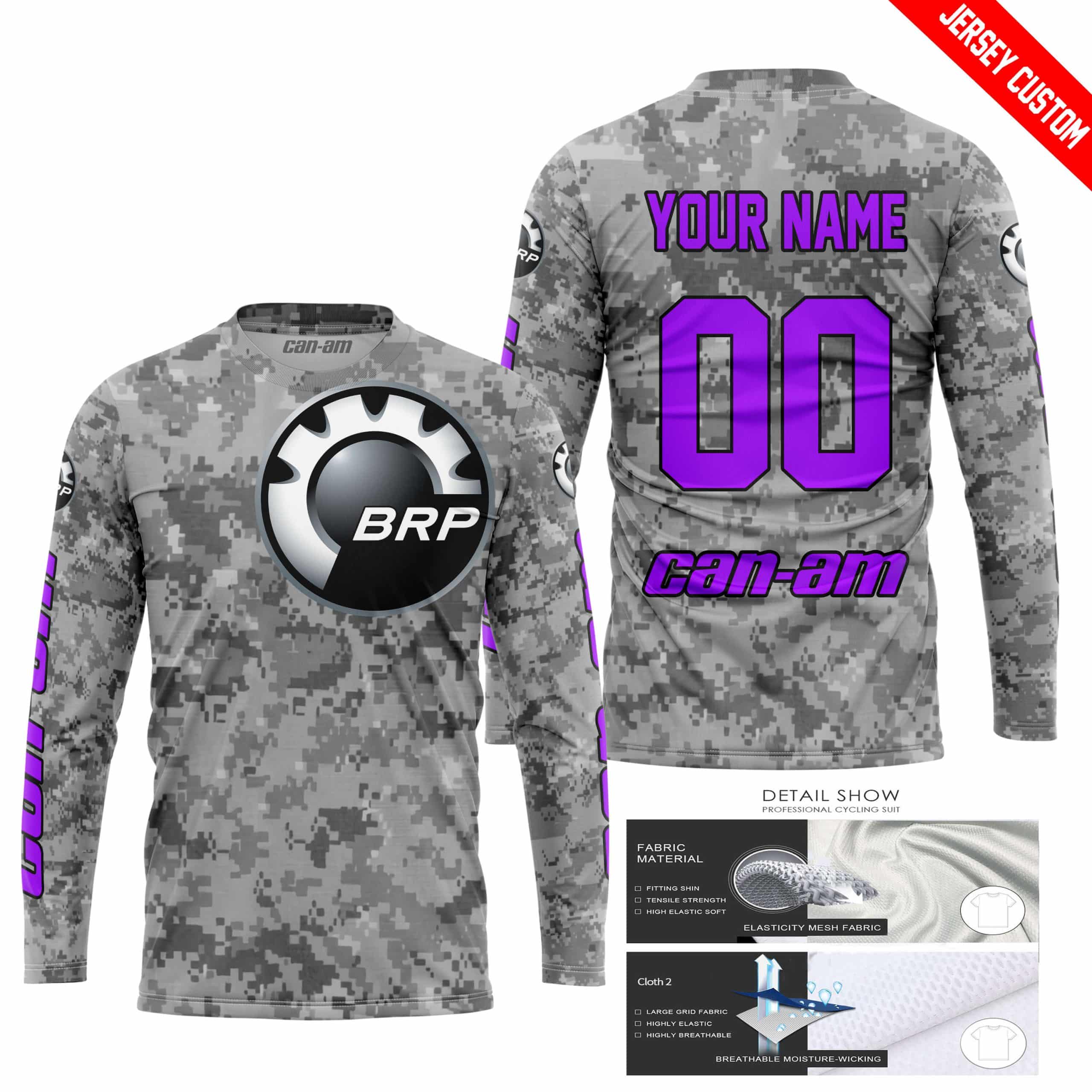 LIMITED EDITION PRODUCTS - US ARMY V1 - CAN AM RACING - CUSTOM NAME - PURPLE - Image 2