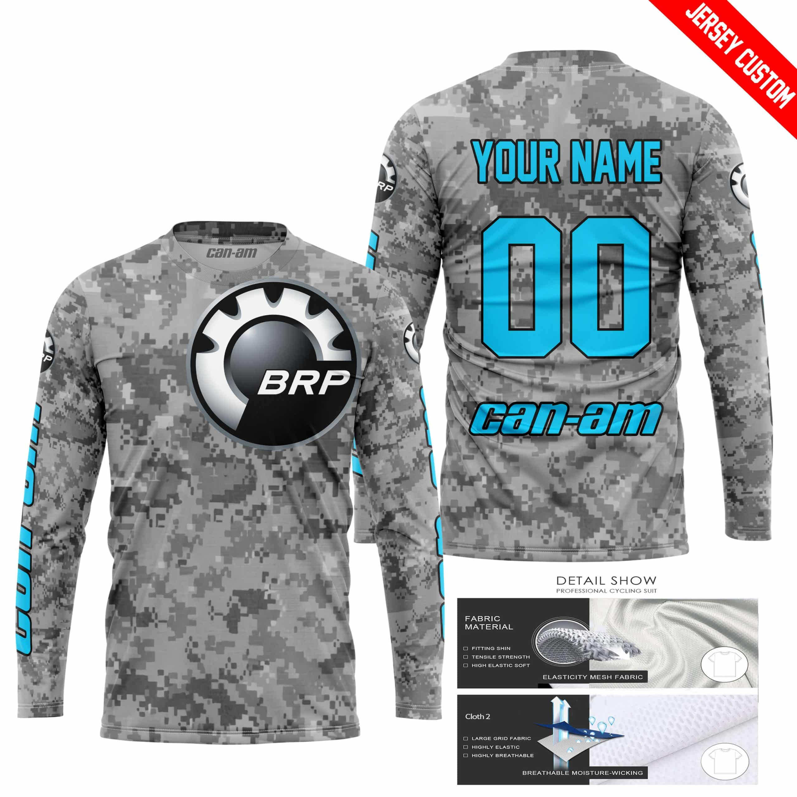 LIMITED EDITION PRODUCTS - US ARMY V1 - CAN AM RACING - CUSTOM NAME - SKY BLUE - Image 2