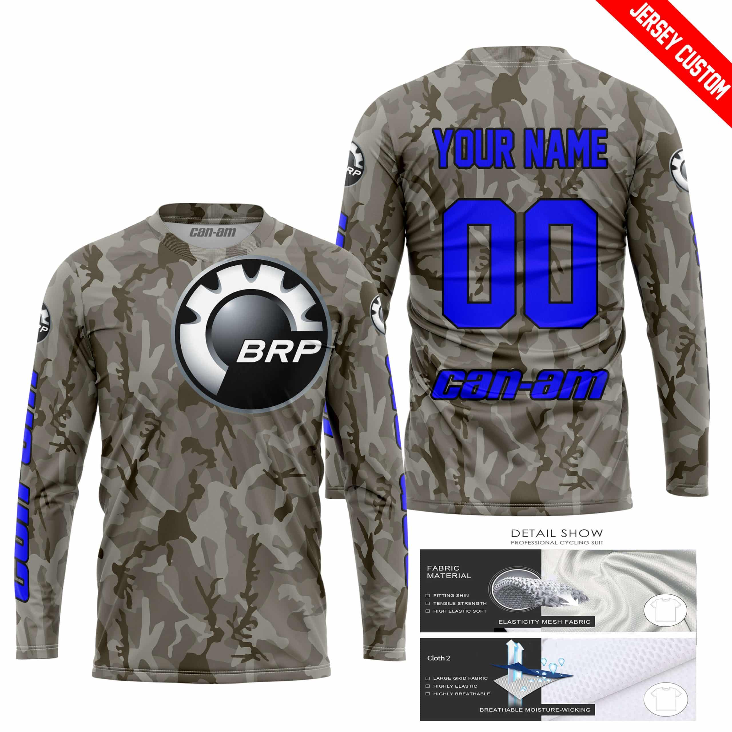 LIMITED EDITION PRODUCTS - US ARMY V2 - CAN AM RACING - CUSTOM NAME - BLUE - Image 2