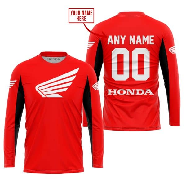 CUSTOM NAME RACING - LIMITED EDITION - HONDA - RED V2 - Image 2
