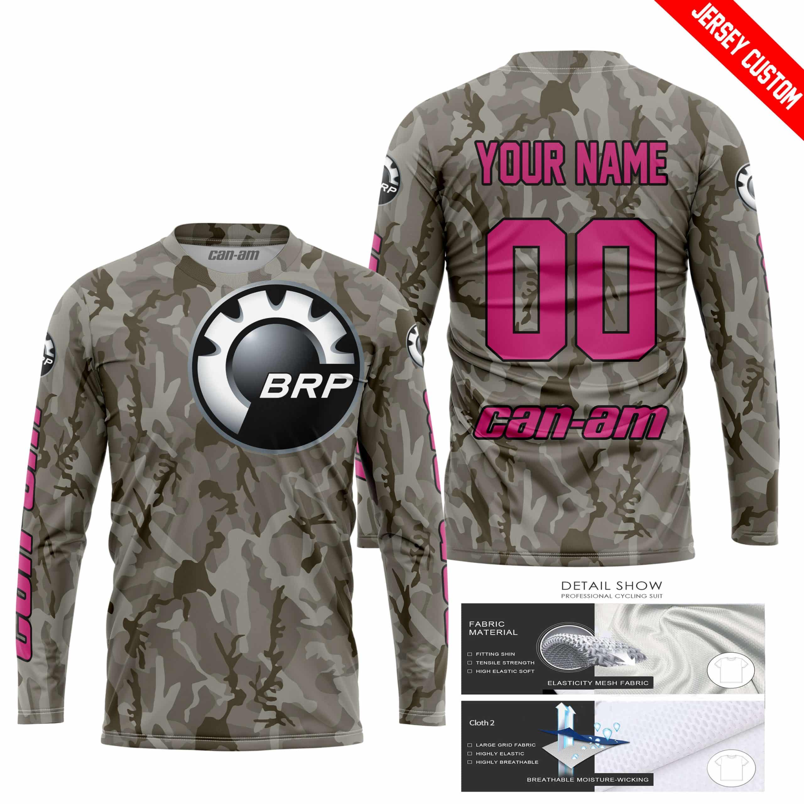 LIMITED EDITION PRODUCTS - US ARMY V2 - CAN AM RACING - CUSTOM NAME - PINK 1 - Image 2