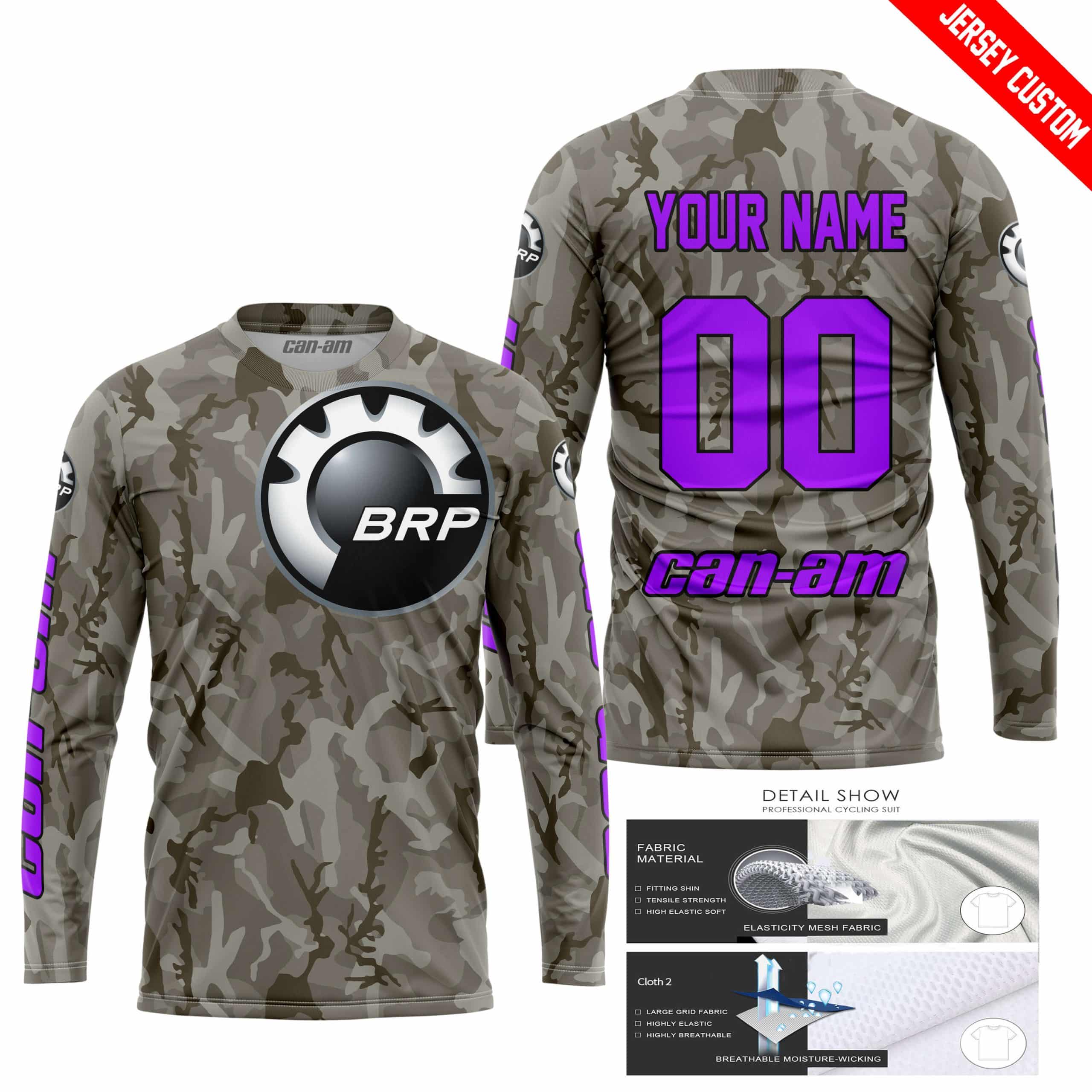 LIMITED EDITION PRODUCTS - US ARMY V2 - CAN AM RACING - CUSTOM NAME - PURPLE - Image 2