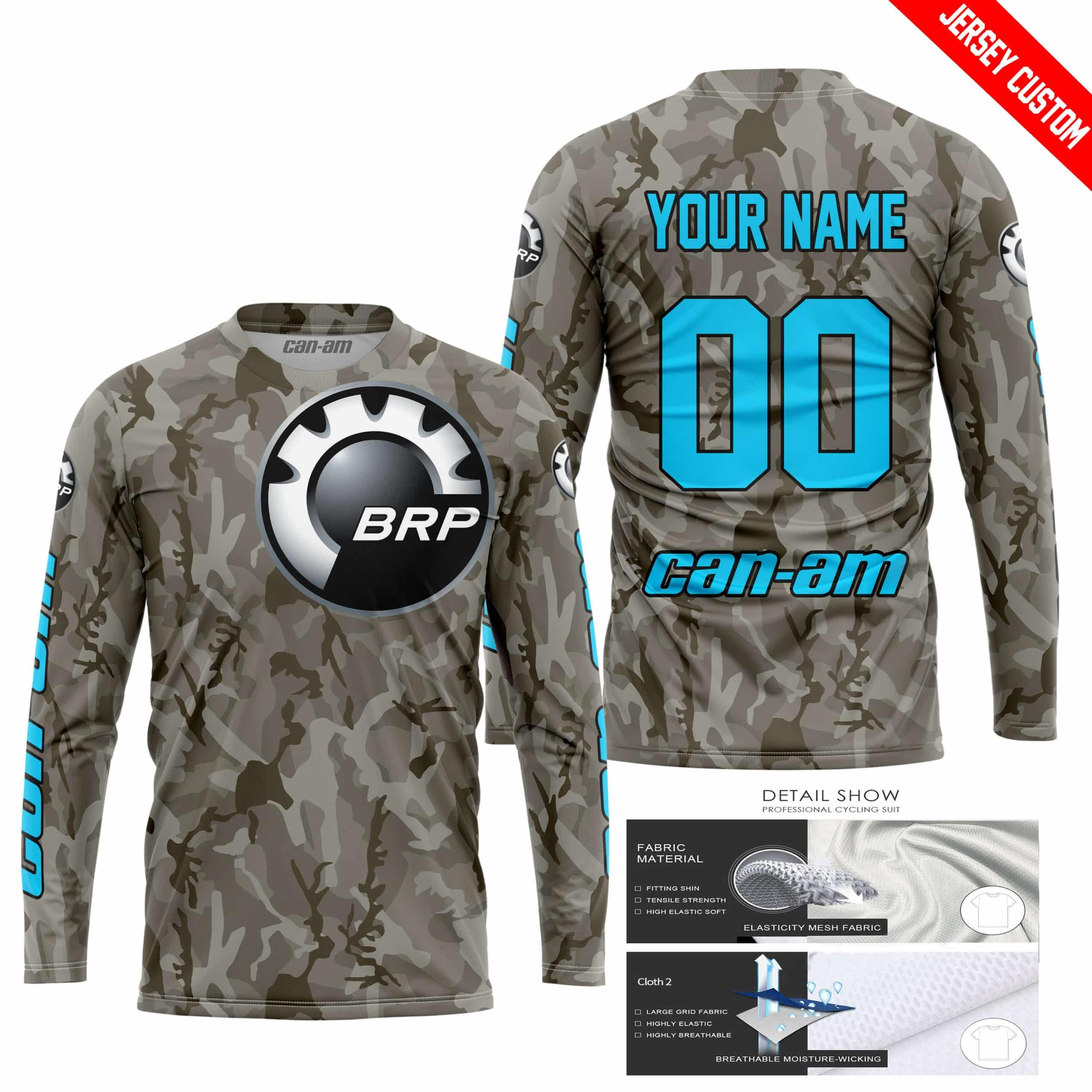 LIMITED EDITION PRODUCTS - US ARMY V2 - CAN AM RACING - CUSTOM NAME - SKY BLUE - Image 2