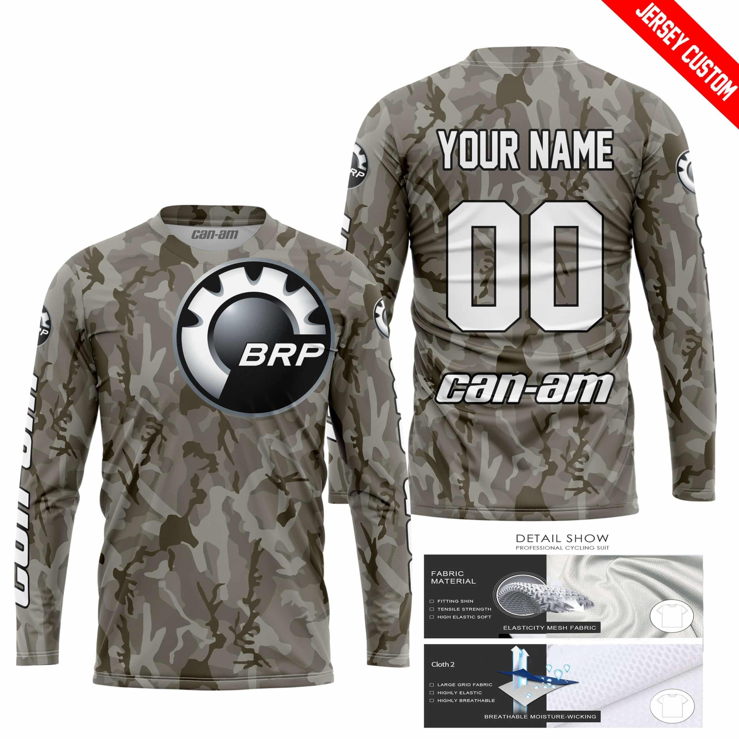 LIMITED EDITION PRODUCTS - US ARMY V2 - CAN AM RACING - CUSTOM NAME - WHITE - Image 2