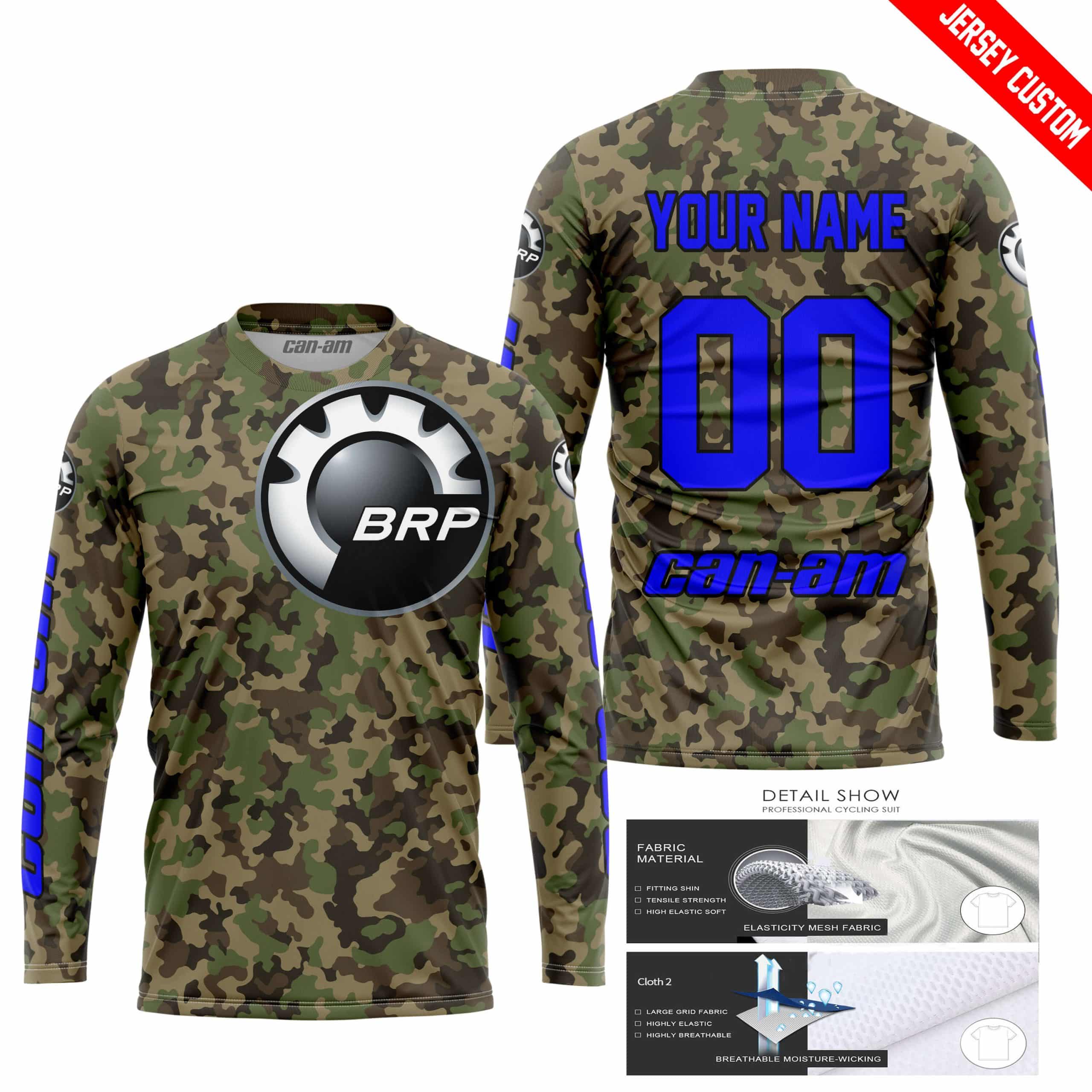 LIMITED EDITION PRODUCTS - US ARMY V3 - CAN AM RACING - CUSTOM NAME - BLUE - Image 2