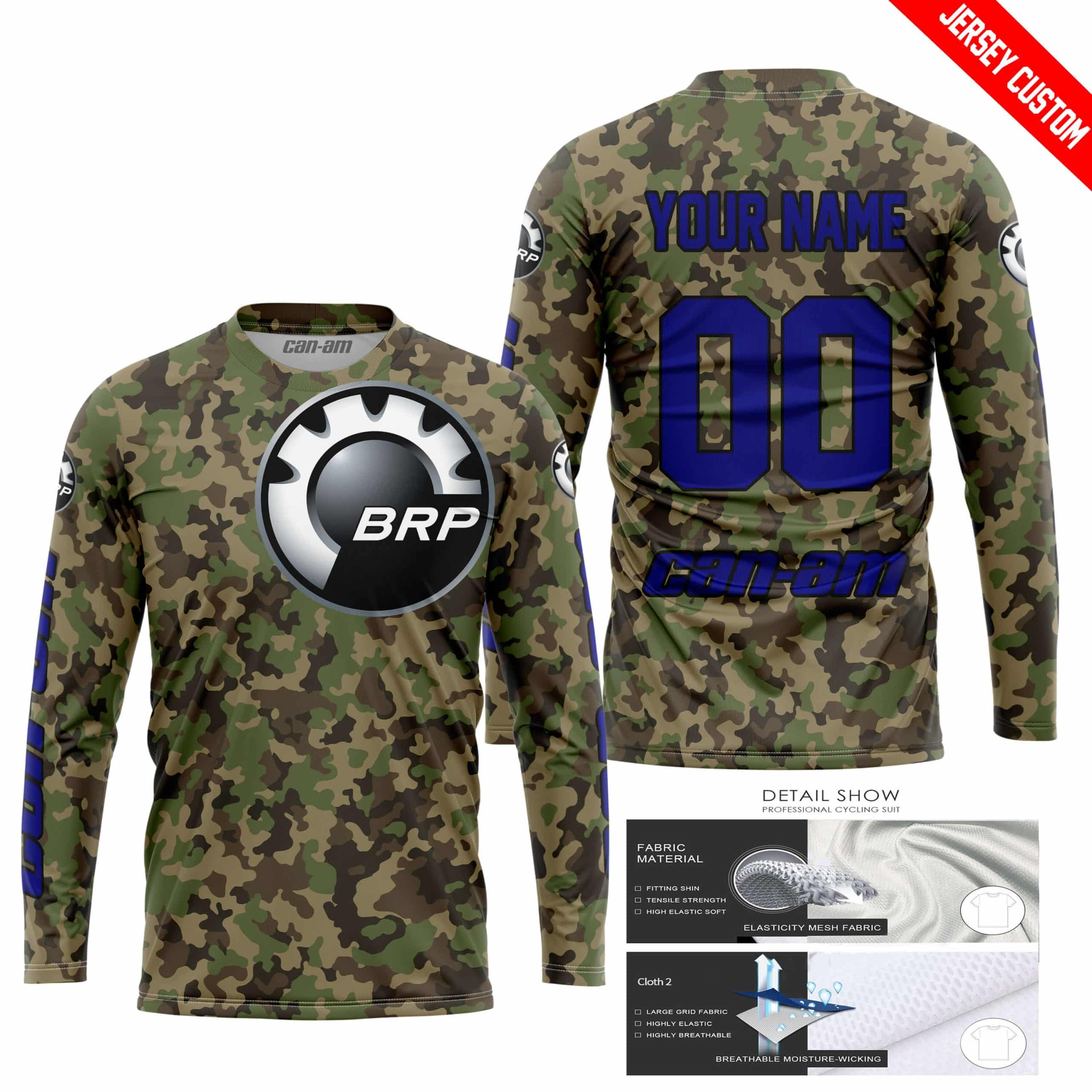 LIMITED EDITION PRODUCTS - US ARMY V3 - CAN AM RACING - CUSTOM NAME - NAVY - Image 2
