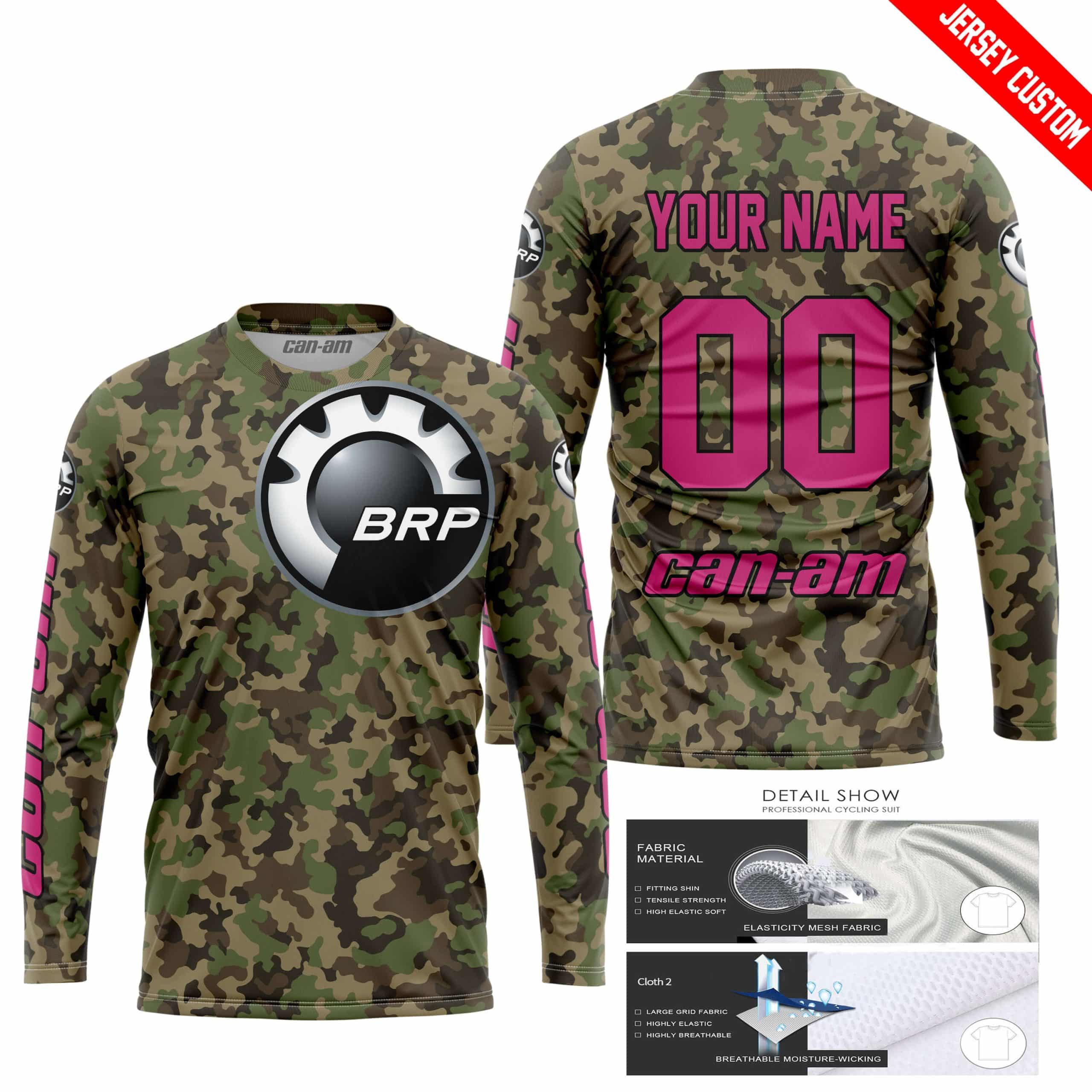 LIMITED EDITION PRODUCTS - US ARMY V3 - CAN AM RACING - CUSTOM NAME - PINK 1 - Image 2