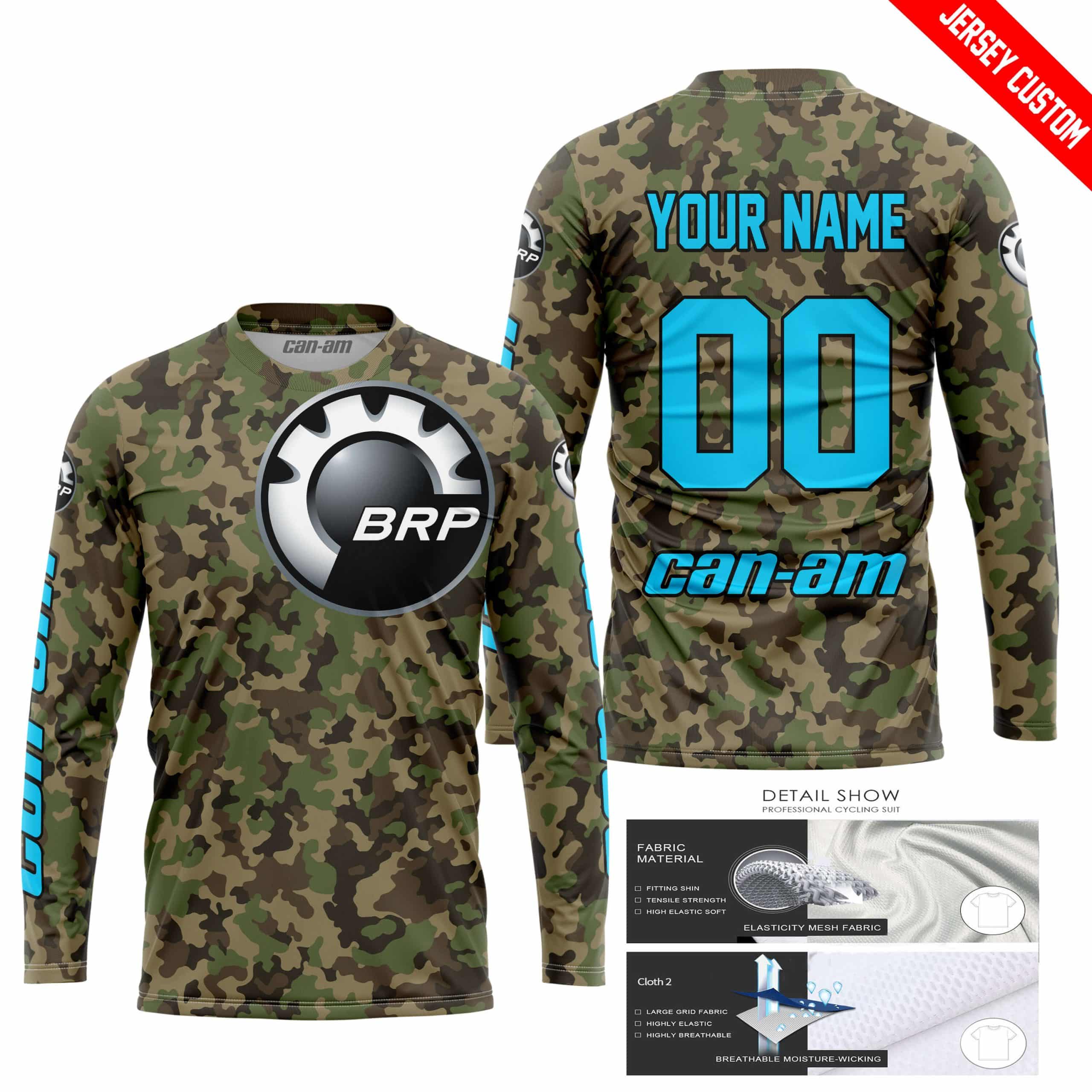 LIMITED EDITION PRODUCTS - US ARMY V3 - CAN AM RACING - CUSTOM NAME - SKY BLUE - Image 2