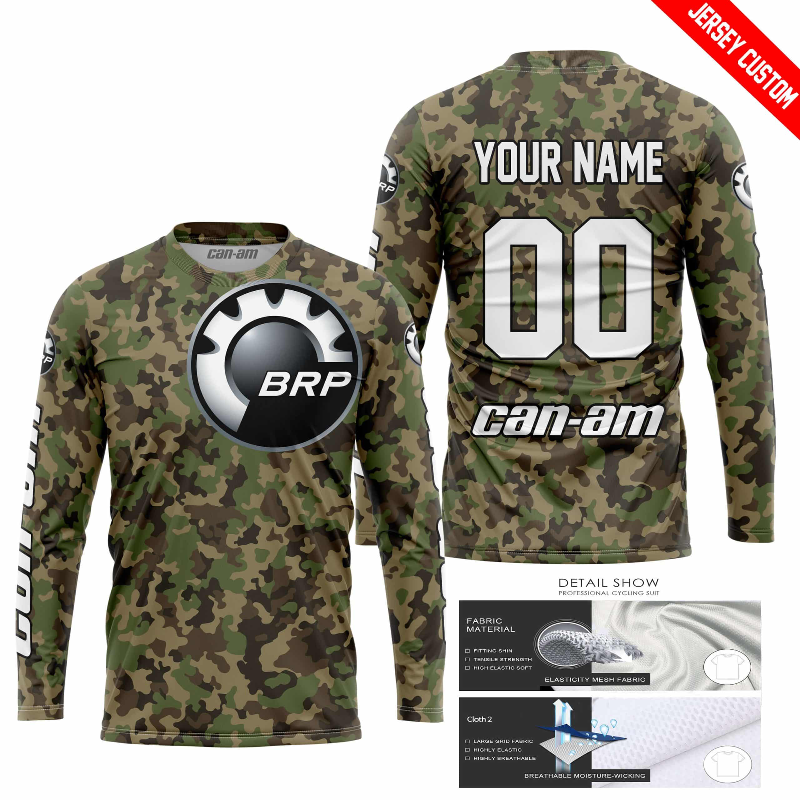 LIMITED EDITION PRODUCTS - US ARMY V3 - CAN AM RACING - CUSTOM NAME - WHITE - Image 2