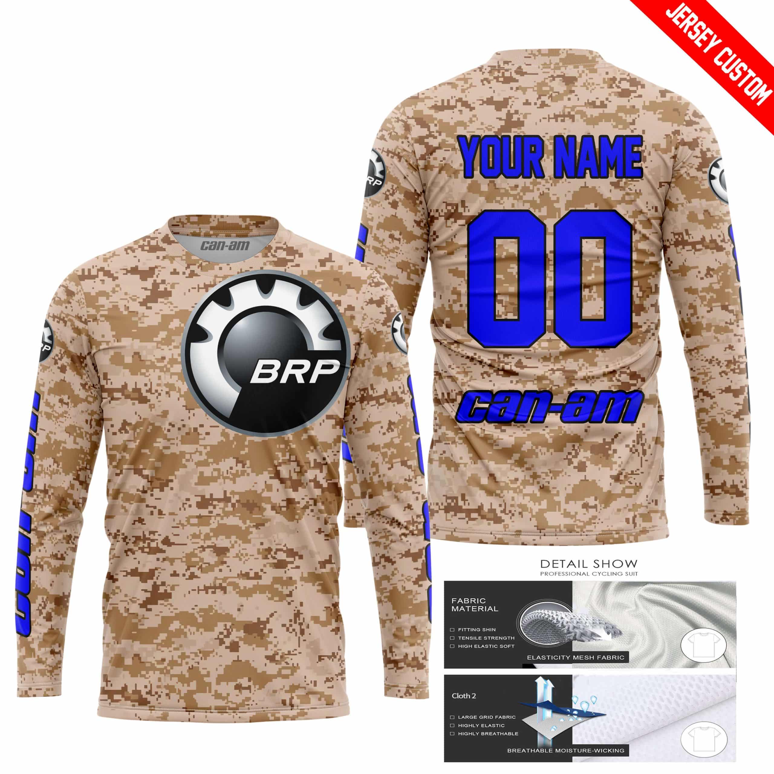 LIMITED EDITION PRODUCTS - US MARINE - CAN AM RACING - CUSTOM NAME - BLUE - Image 2