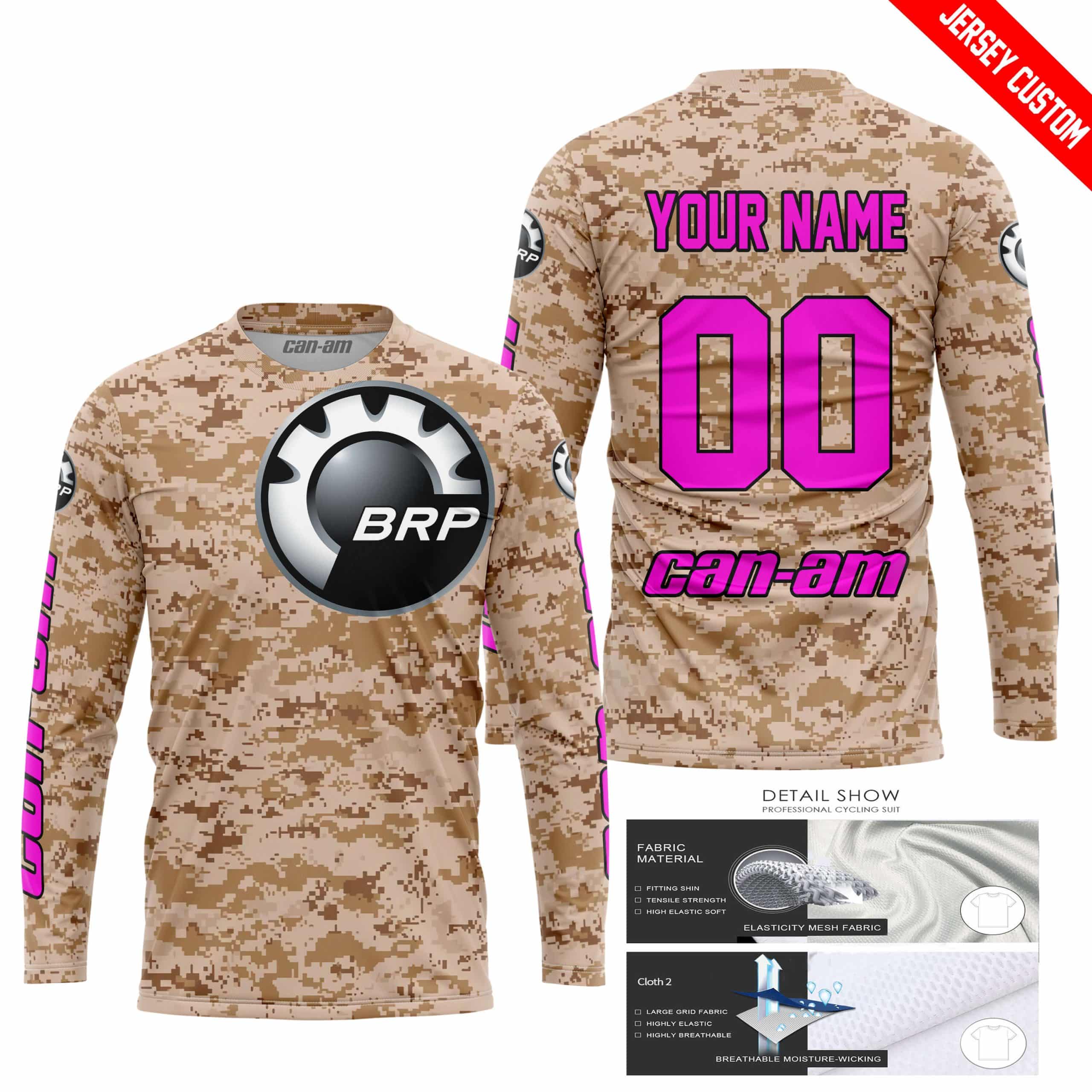 LIMITED EDITION PRODUCTS - US MARINE - CAN AM RACING - CUSTOM NAME - PINK - Image 2