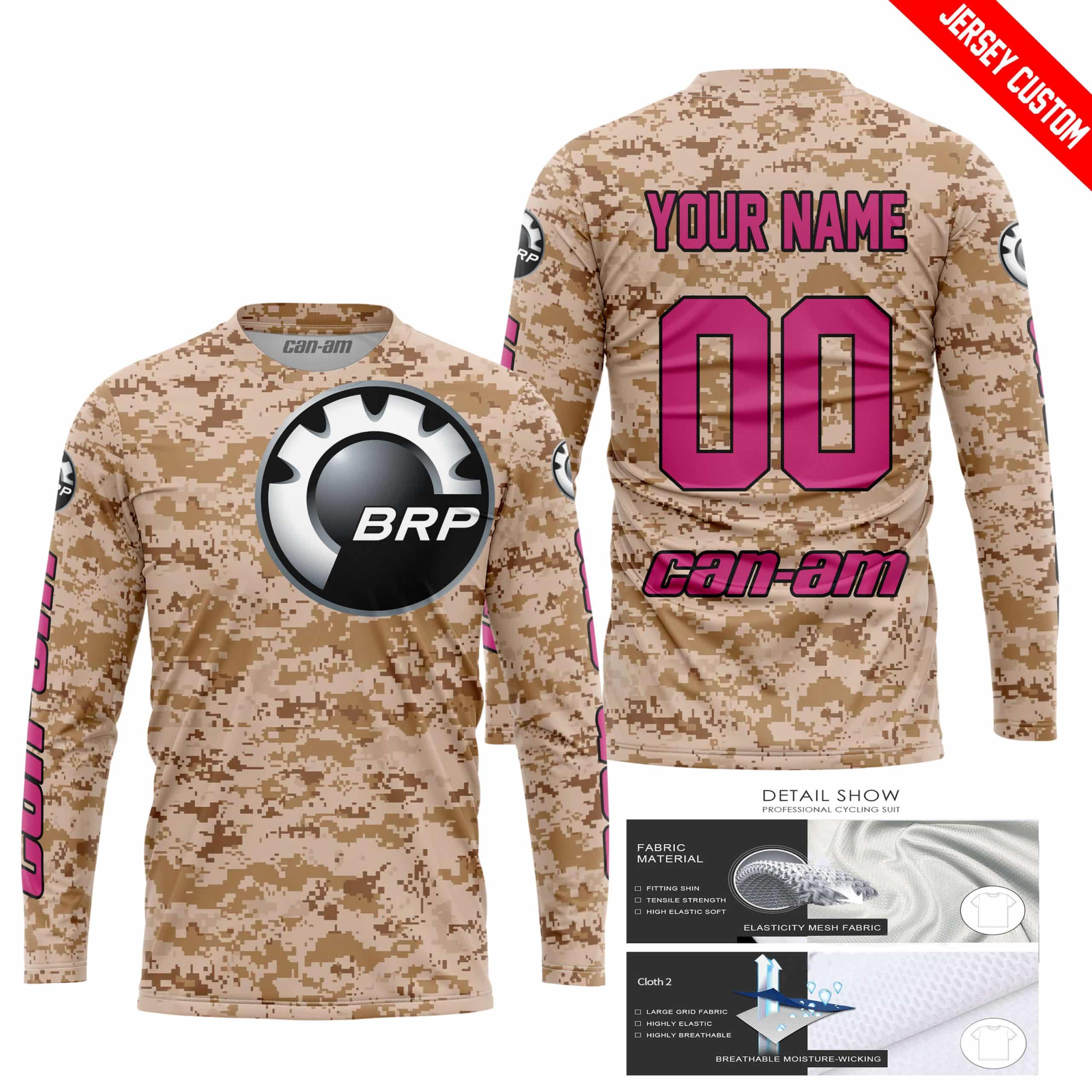 LIMITED EDITION PRODUCTS - US MARINE - CAN AM RACING - CUSTOM NAME - PINK 1 - Image 2