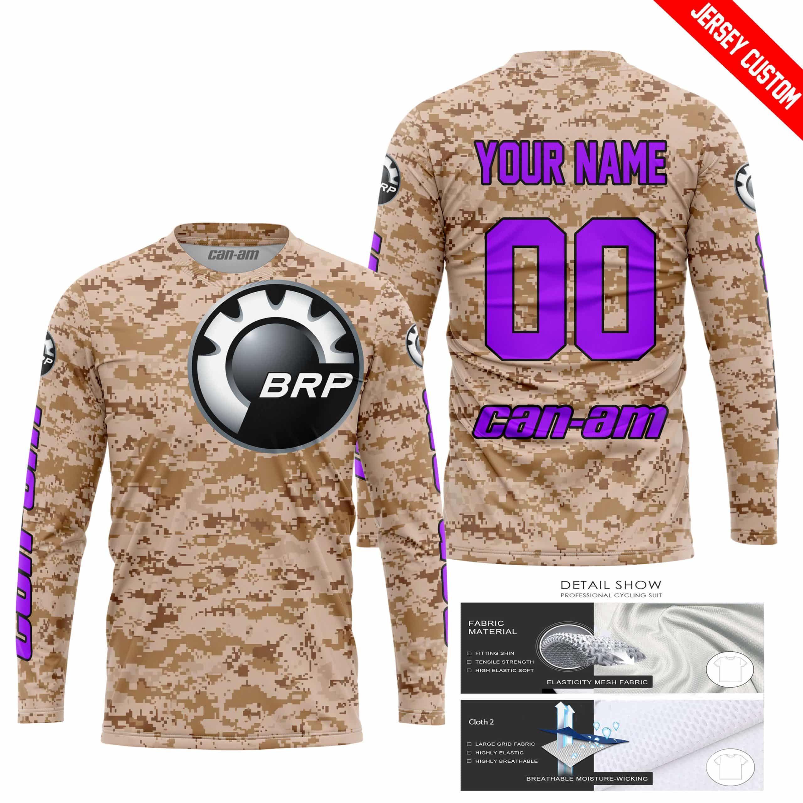 LIMITED EDITION PRODUCTS - US MARINE - CAN AM RACING - CUSTOM NAME - PURPLE - Image 2