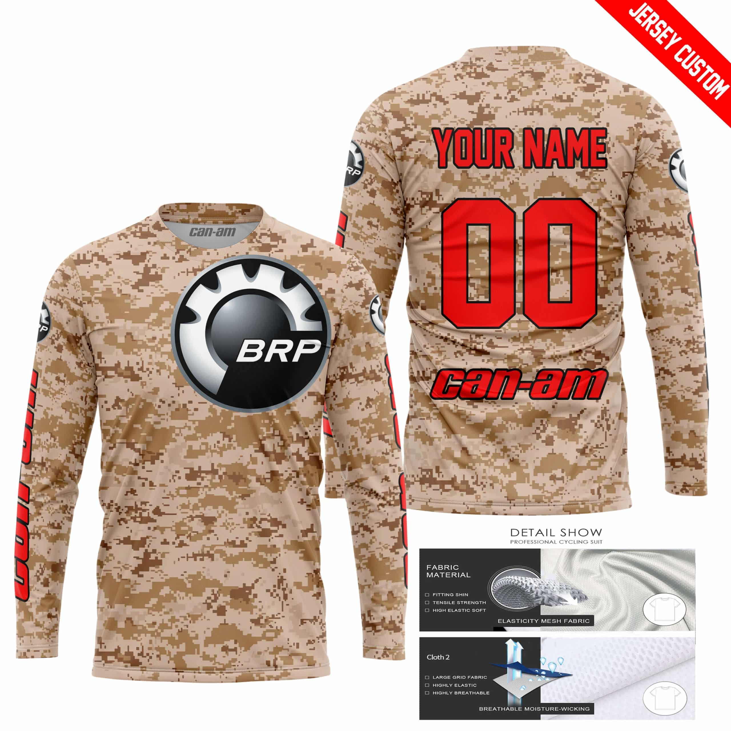LIMITED EDITION PRODUCTS - US MARINE - CAN AM RACING - CUSTOM NAME - RED - Image 2