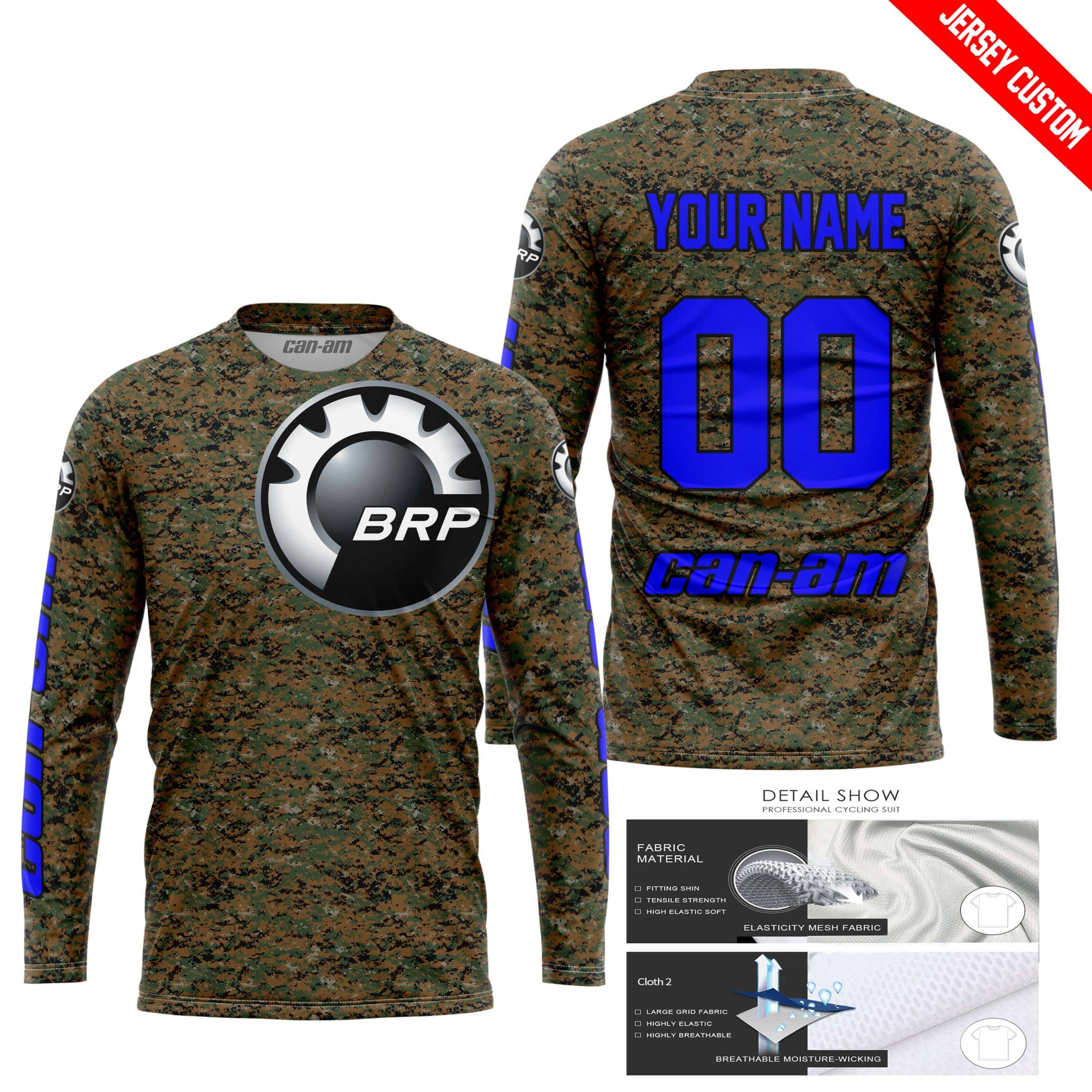 LIMITED EDITION PRODUCTS - US MARINE V1 - CAN AM RACING - CUSTOM NAME - BLUE - Image 2