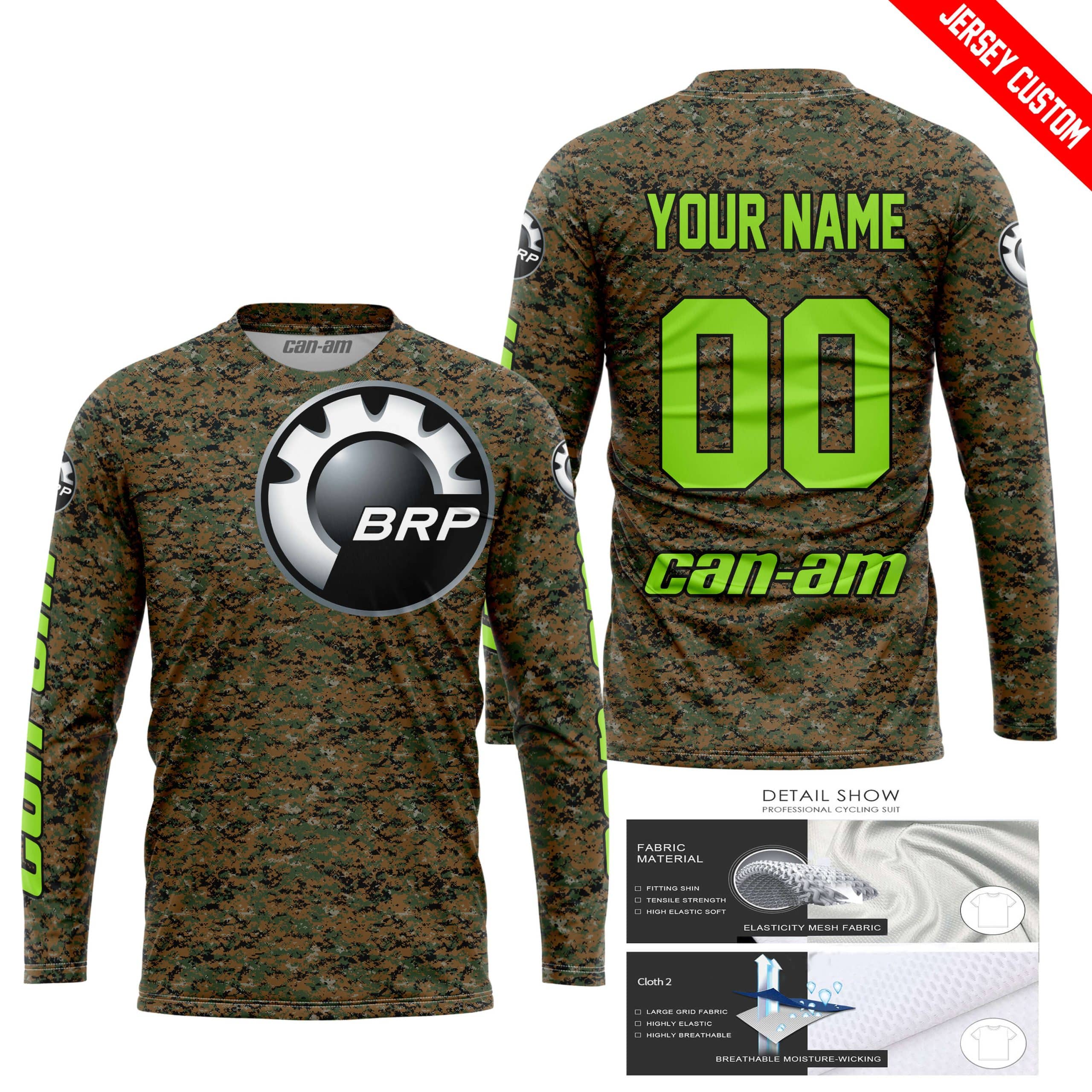 LIMITED EDITION PRODUCTS - US MARINE V1 - CAN AM RACING - CUSTOM NAME - GREEN 1 - Image 2