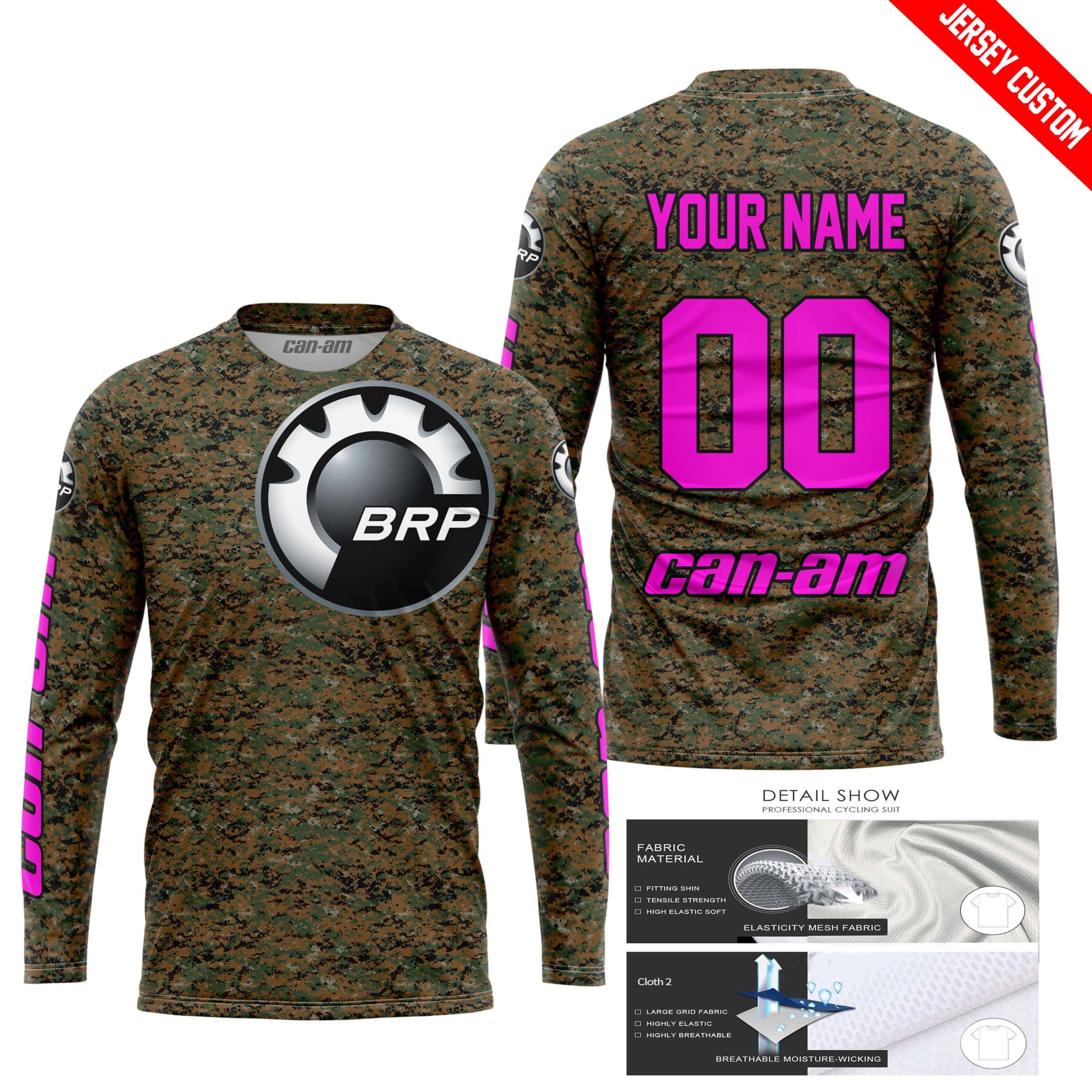 LIMITED EDITION PRODUCTS - US MARINE V1 - CAN AM RACING - CUSTOM NAME - PINK - Image 2