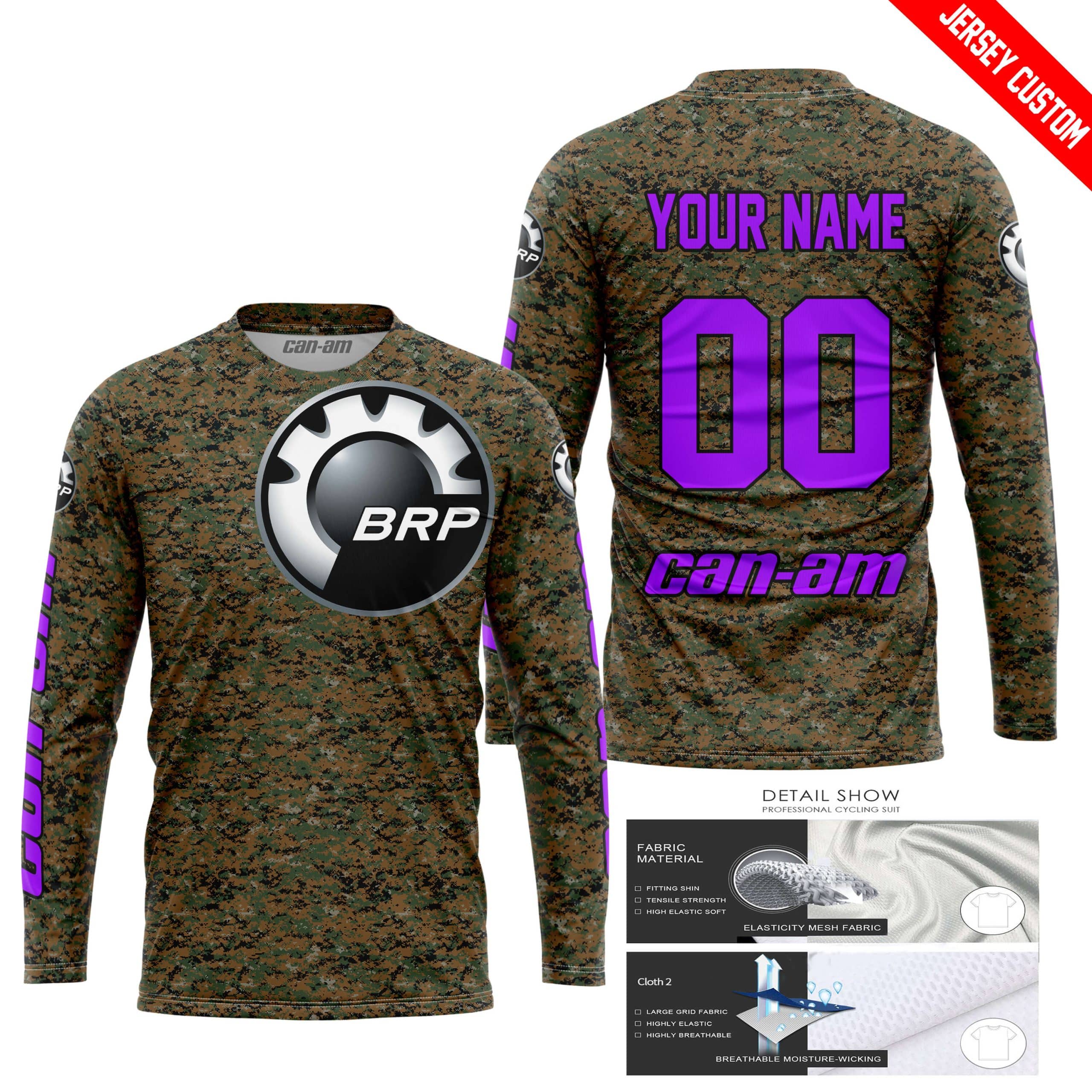 LIMITED EDITION PRODUCTS - US MARINE V1 - CAN AM RACING - CUSTOM NAME - PURPLE - Image 2