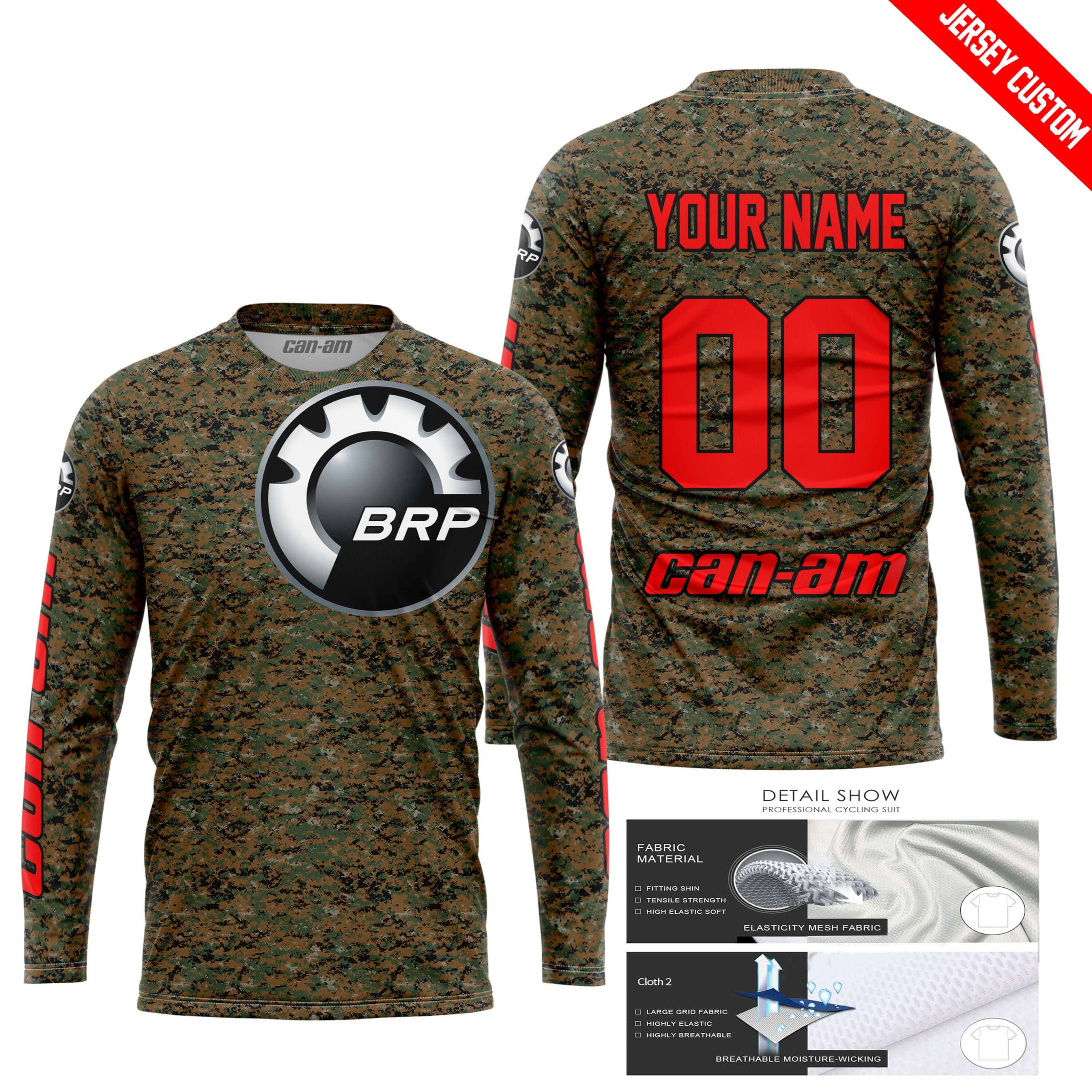 LIMITED EDITION PRODUCTS - US MARINE V1 - CAN AM RACING - CUSTOM NAME - RED - Image 2