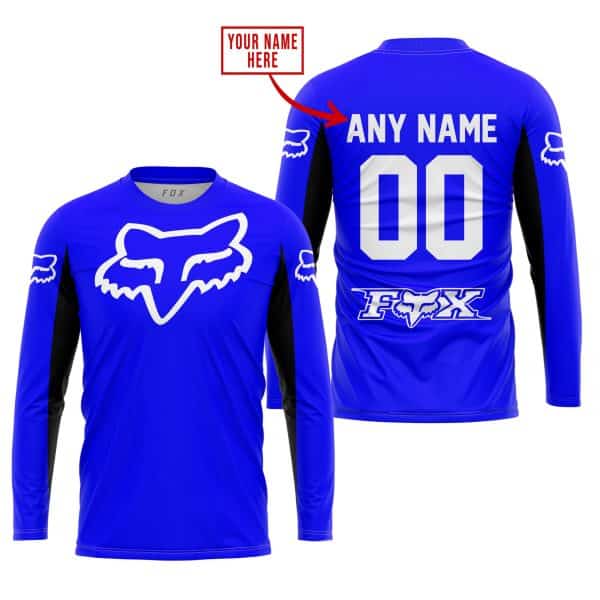 CUSTOM NAME RACING - LIMITED EDITION - FOX RACING V2 - BLUE - Image 2