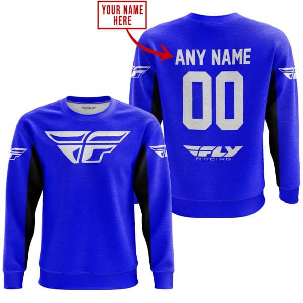 CUSTOM NAME RACING - LIMITED EDITION - FLY RACING- BLUE V2 - Image 4