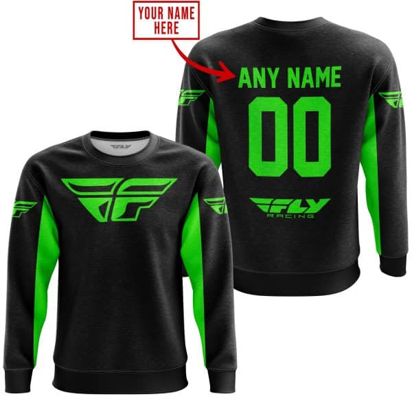CUSTOM NAME RACING - LIMITED EDITION - FLY RACING- GREEN - Image 4