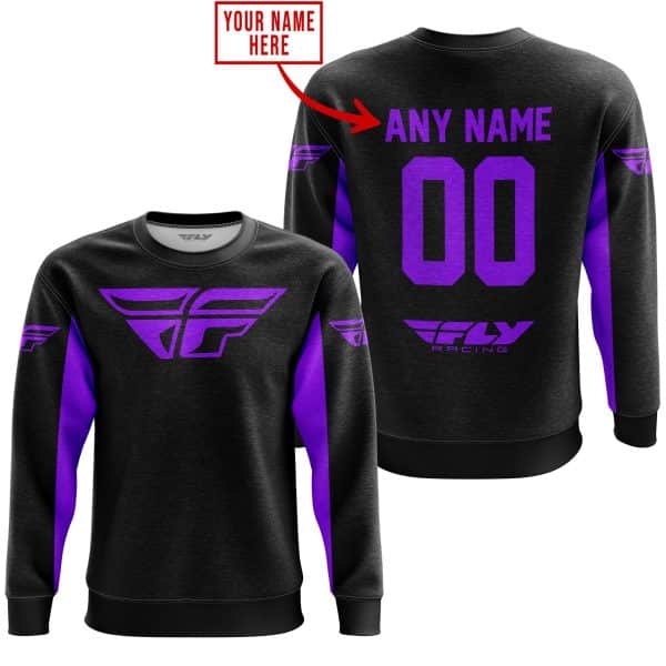 CUSTOM NAME RACING - LIMITED EDITION - FLY RACING- PURPLE - Image 4