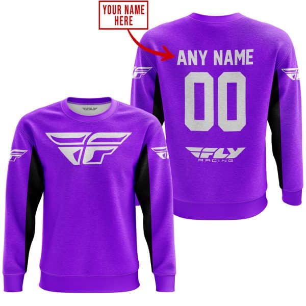 CUSTOM NAME RACING - LIMITED EDITION - FLY RACING- PURPLE V2 - Image 4