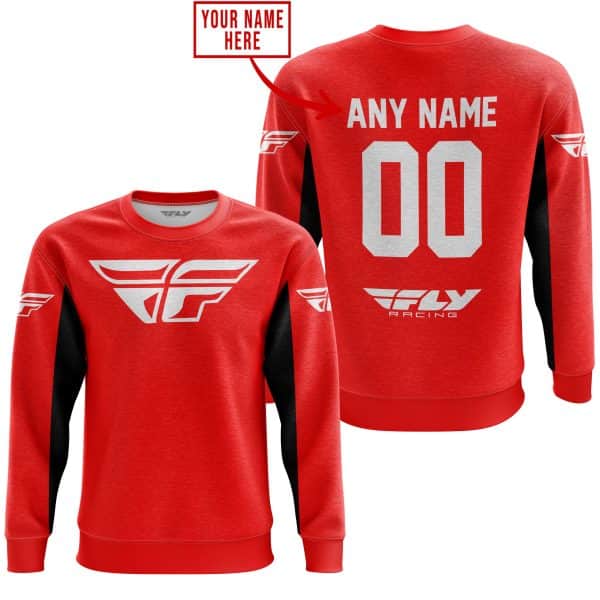 CUSTOM NAME RACING - LIMITED EDITION - FLY RACING- RED V2 - Image 4