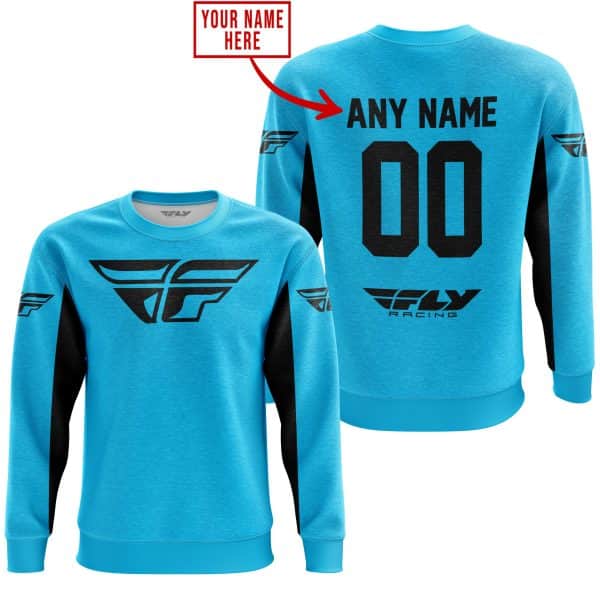 CUSTOM NAME RACING - LIMITED EDITION - FLY RACING- SKY BLUE V2 - Image 4