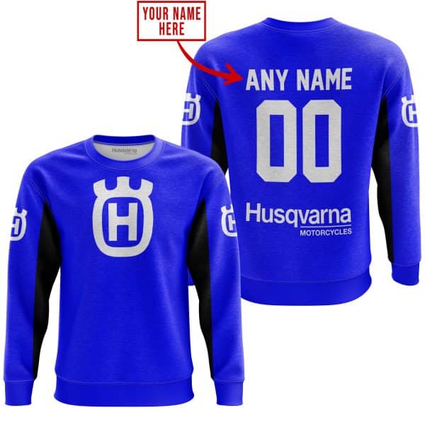 CUSTOM NAME RACING - LIMITED EDITION - HUSQVARNA - BLUE V2 - Image 4