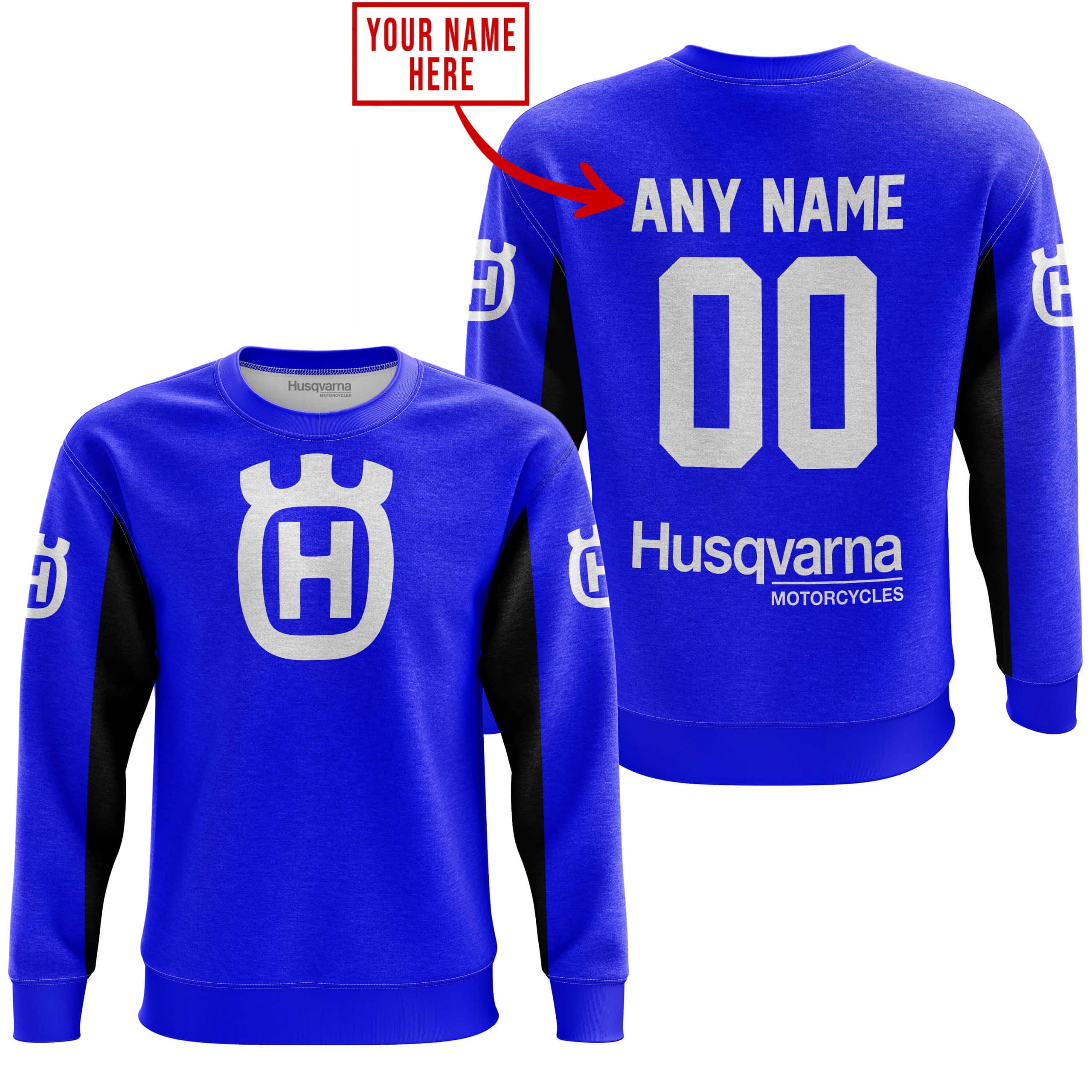 CUSTOM NAME RACING - LIMITED EDITION - HUSQVARNA - BLUE V2 - Image 4